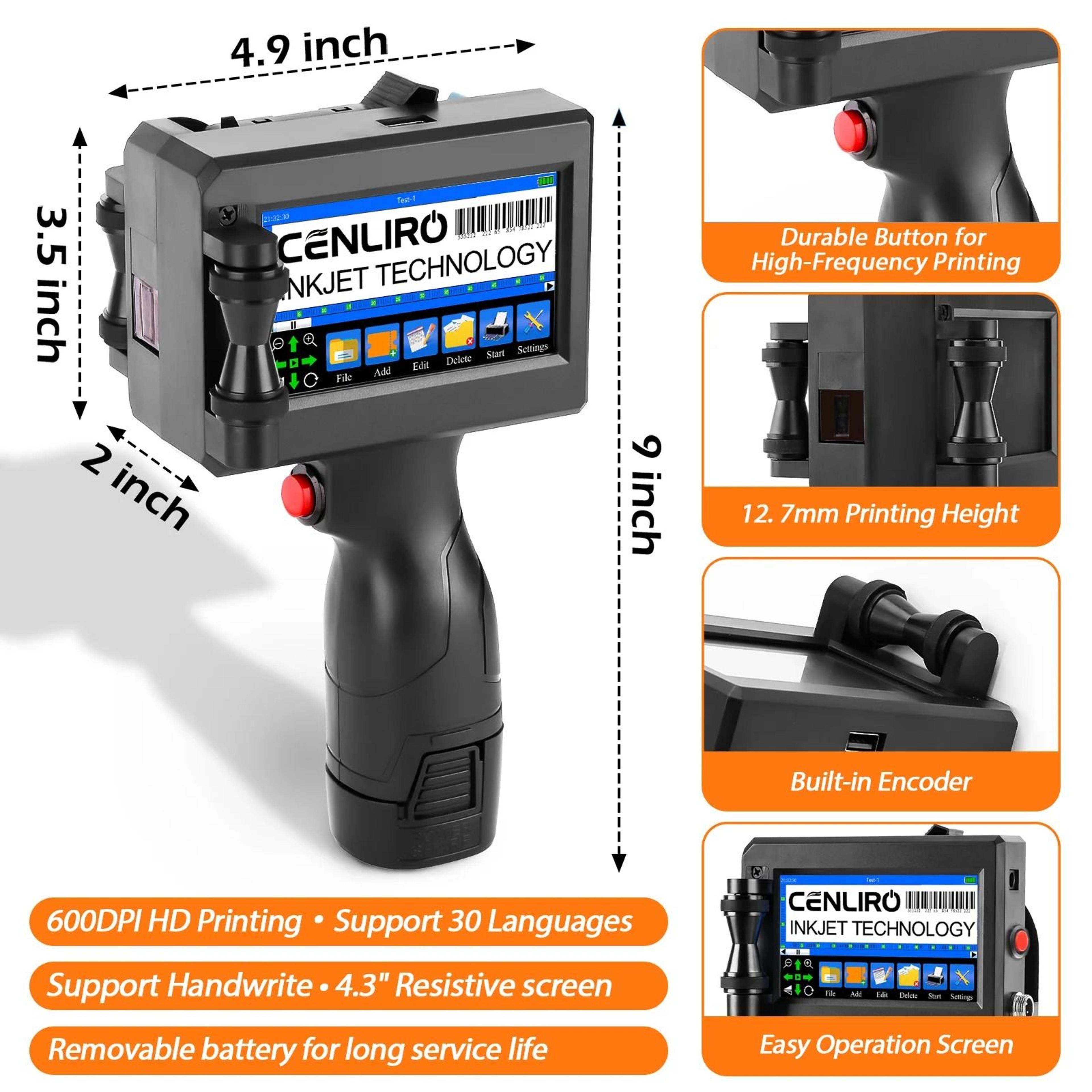 Handheld Inkjet Printer Portable Coding Machine 1 In And 05 In TIJ Batch Coder 2