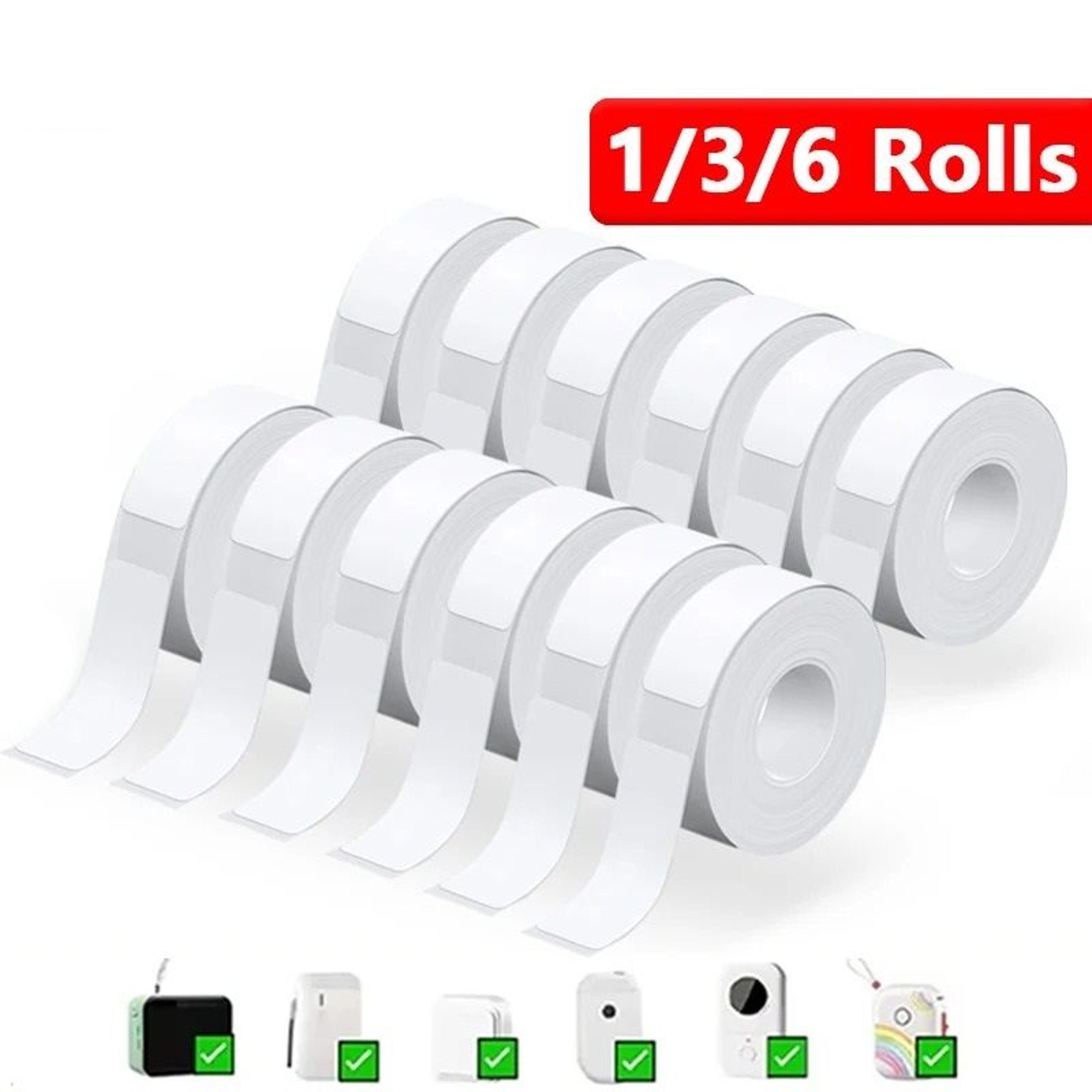 universal thermal label paper roll replacement pack white and transparent sticker media