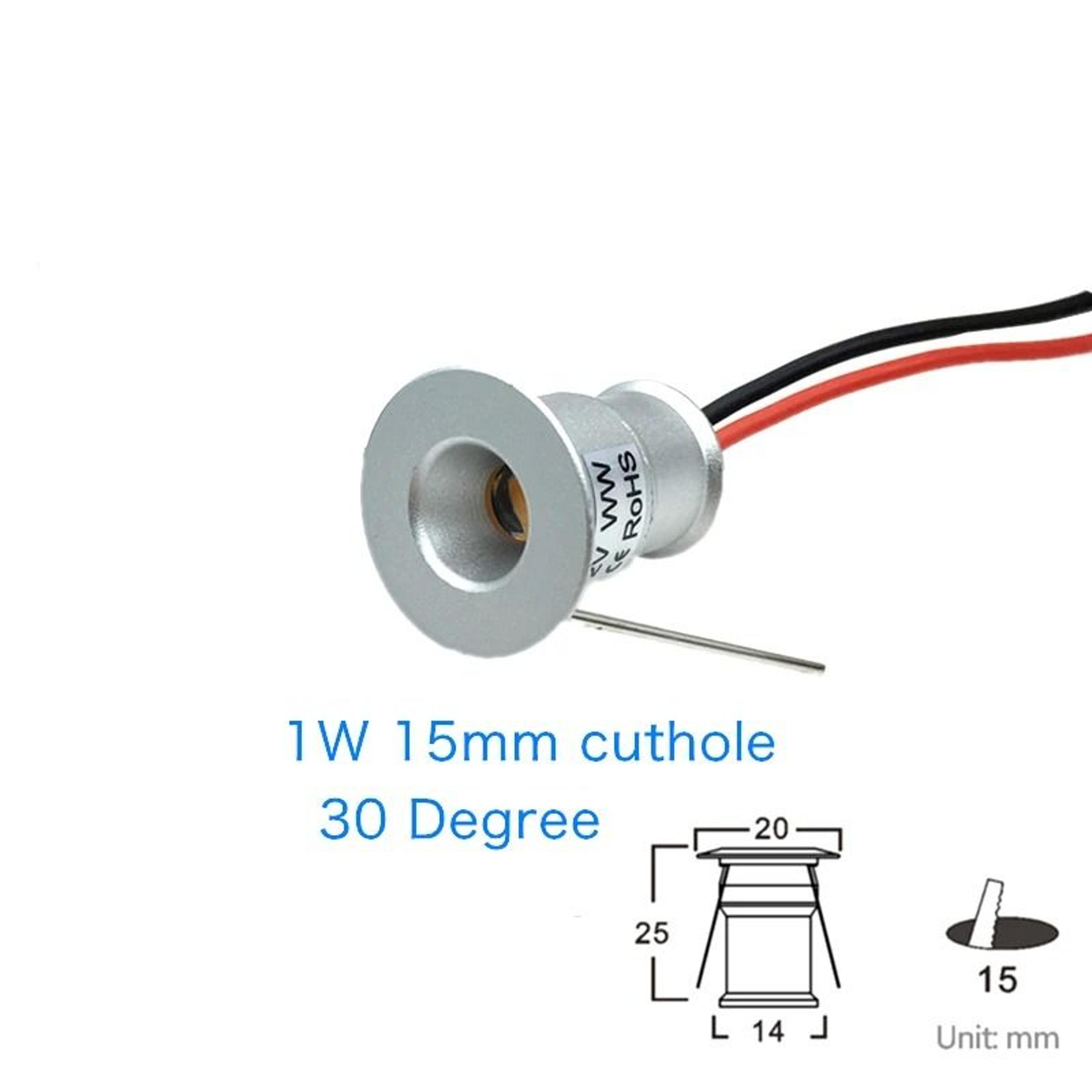 Desktop Mini LED Downlight 1W 3W Recessed 12V Dimmable Cabinet Ceiling Spotlight 7