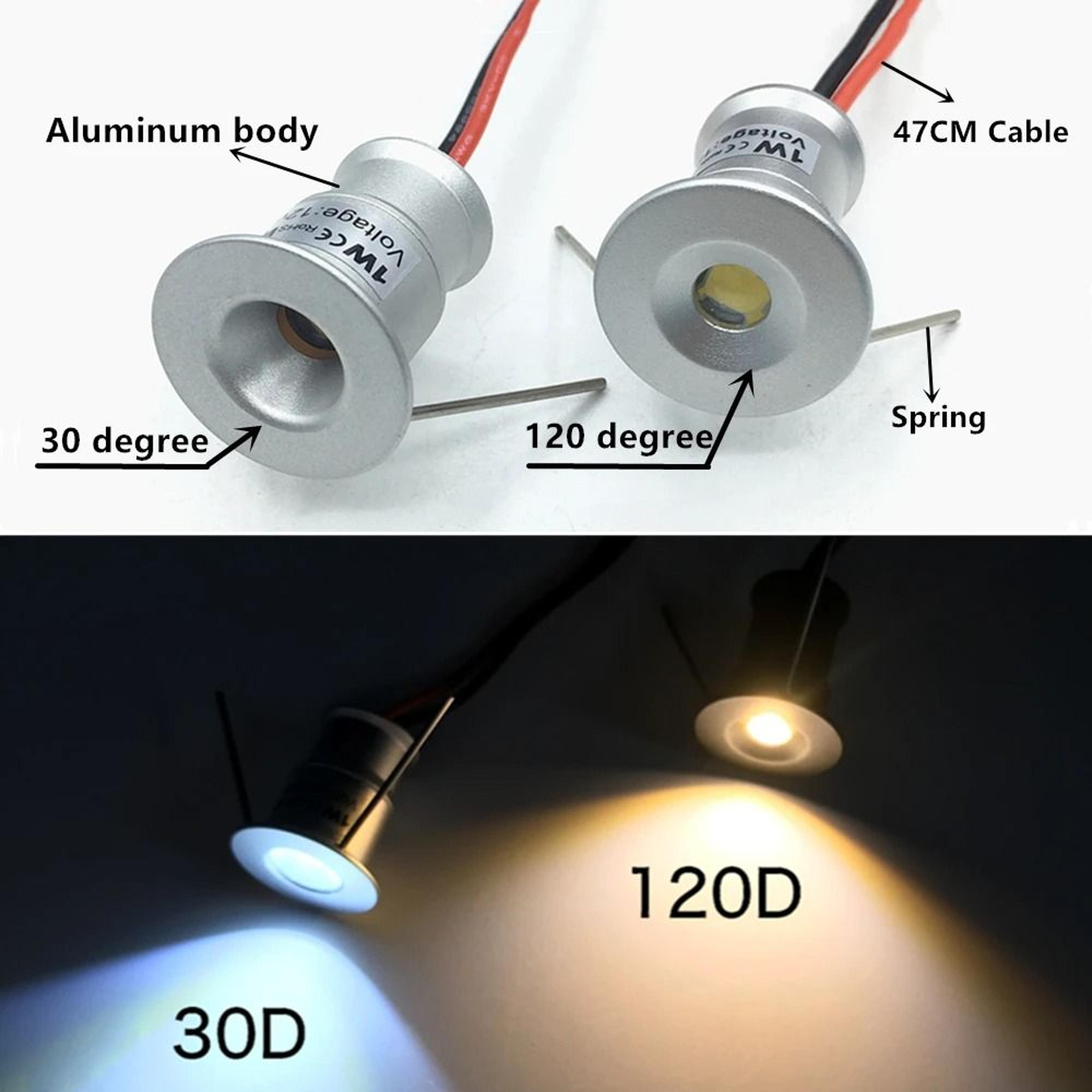 Desktop Mini LED Spotlight Ceiling Indoor 1W Recessed 12V Dimmable Showcase Lamp 3