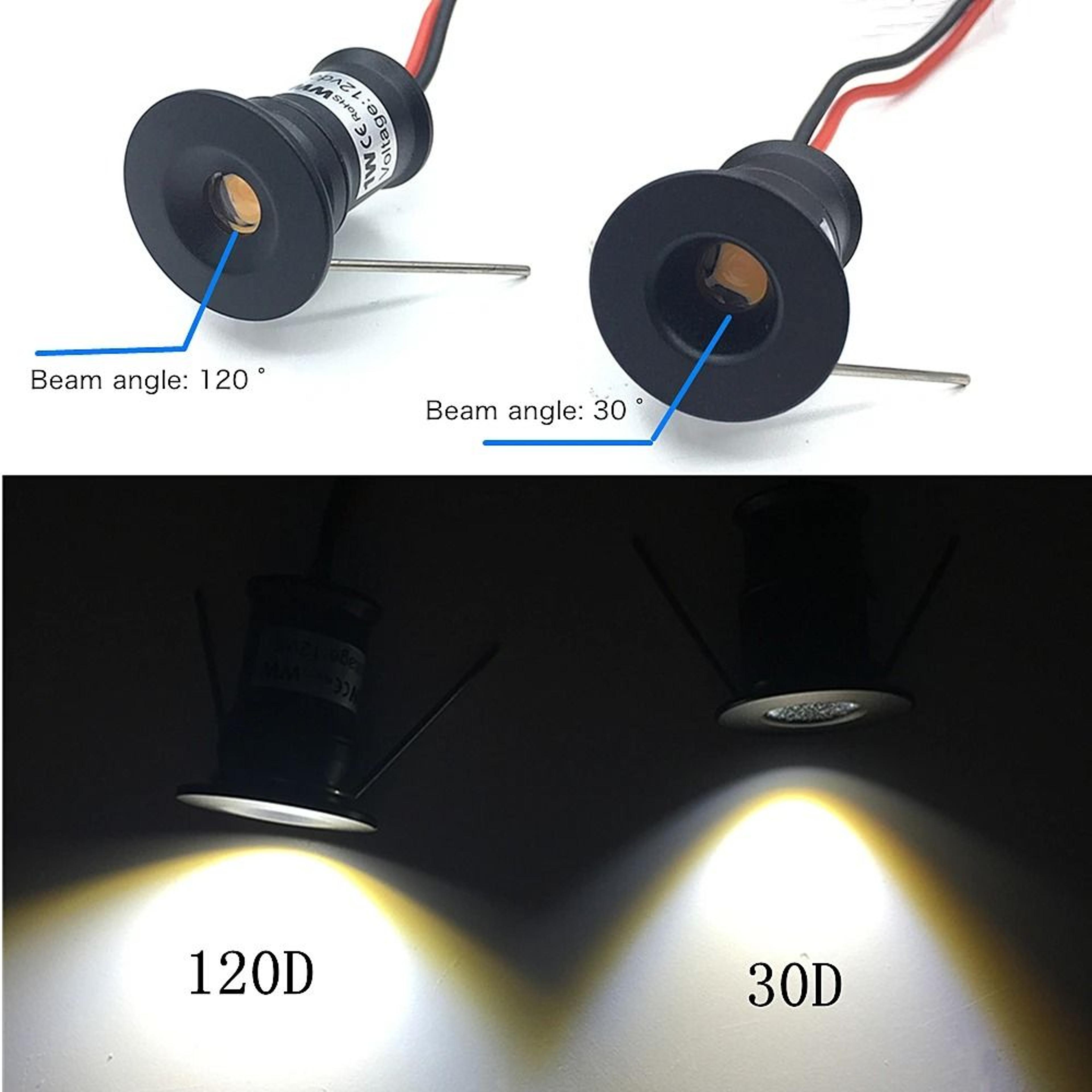 1W IP65 Mini LED Spotlight 12V Dimmable Ambient Downlight Party Spot Lamp 4