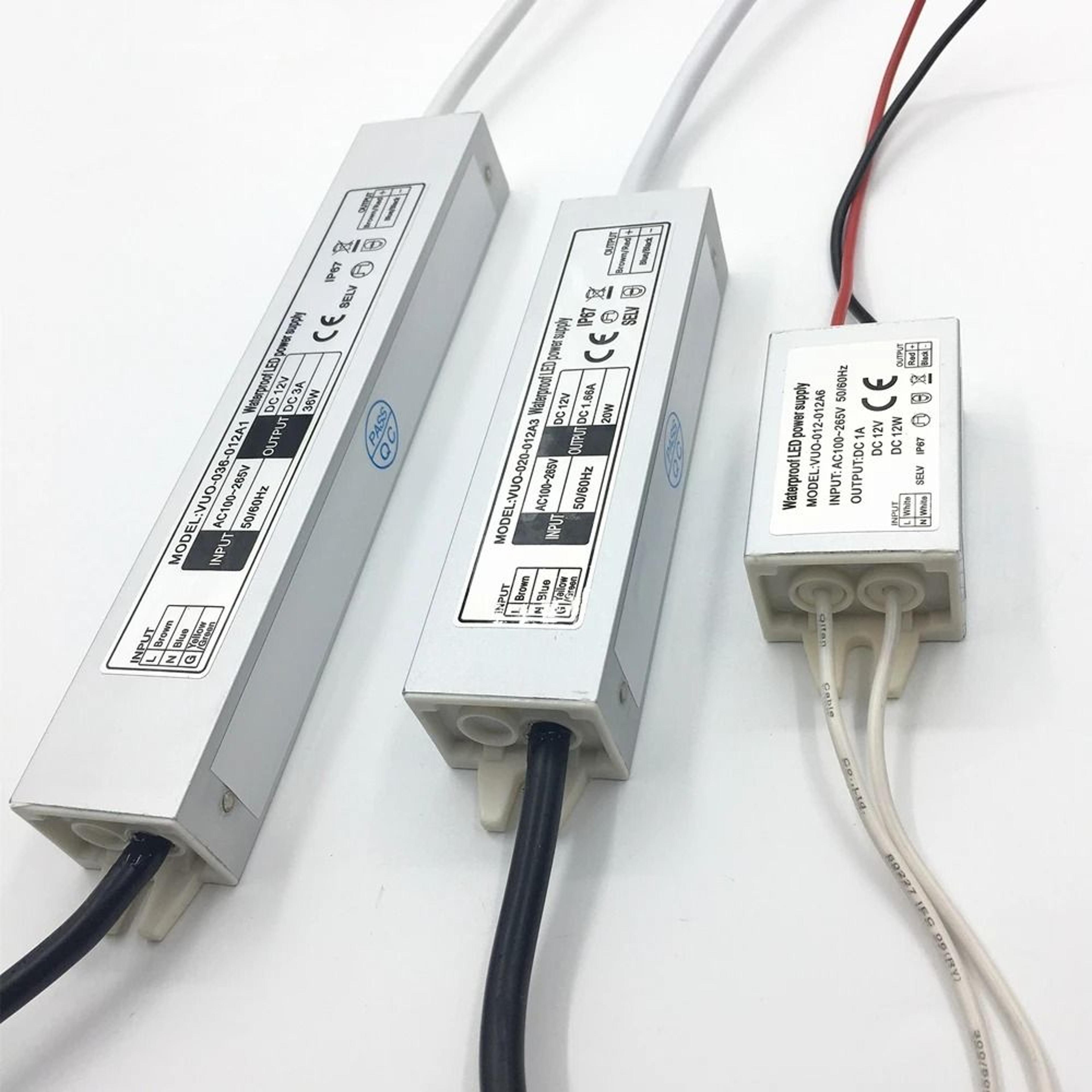 IP67 Waterproof LED Driver 12V Power Supply AC100 To 265V Transformer 5