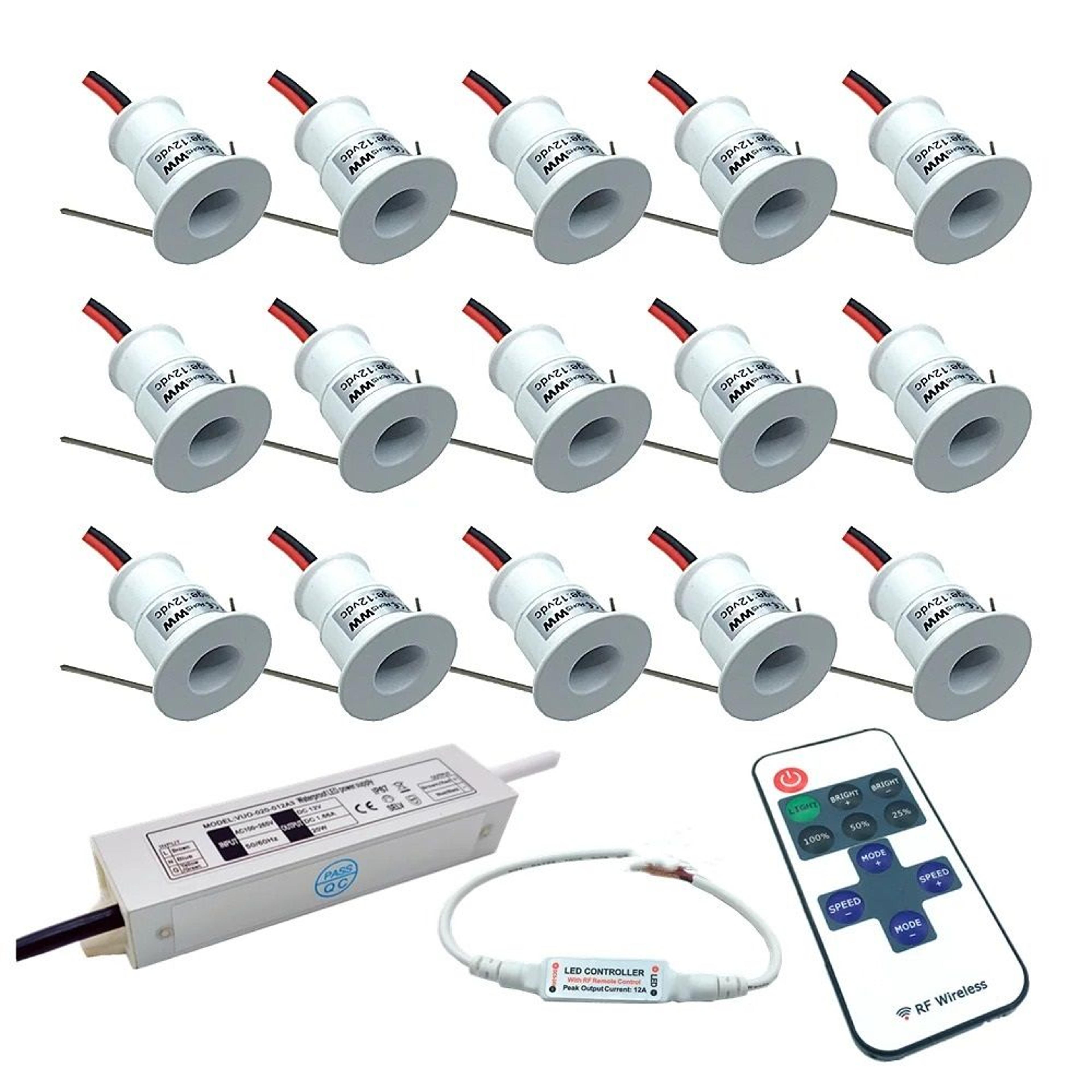 12v mini led downlight with remote controller dimmable spotlight showcase cabinet stair light