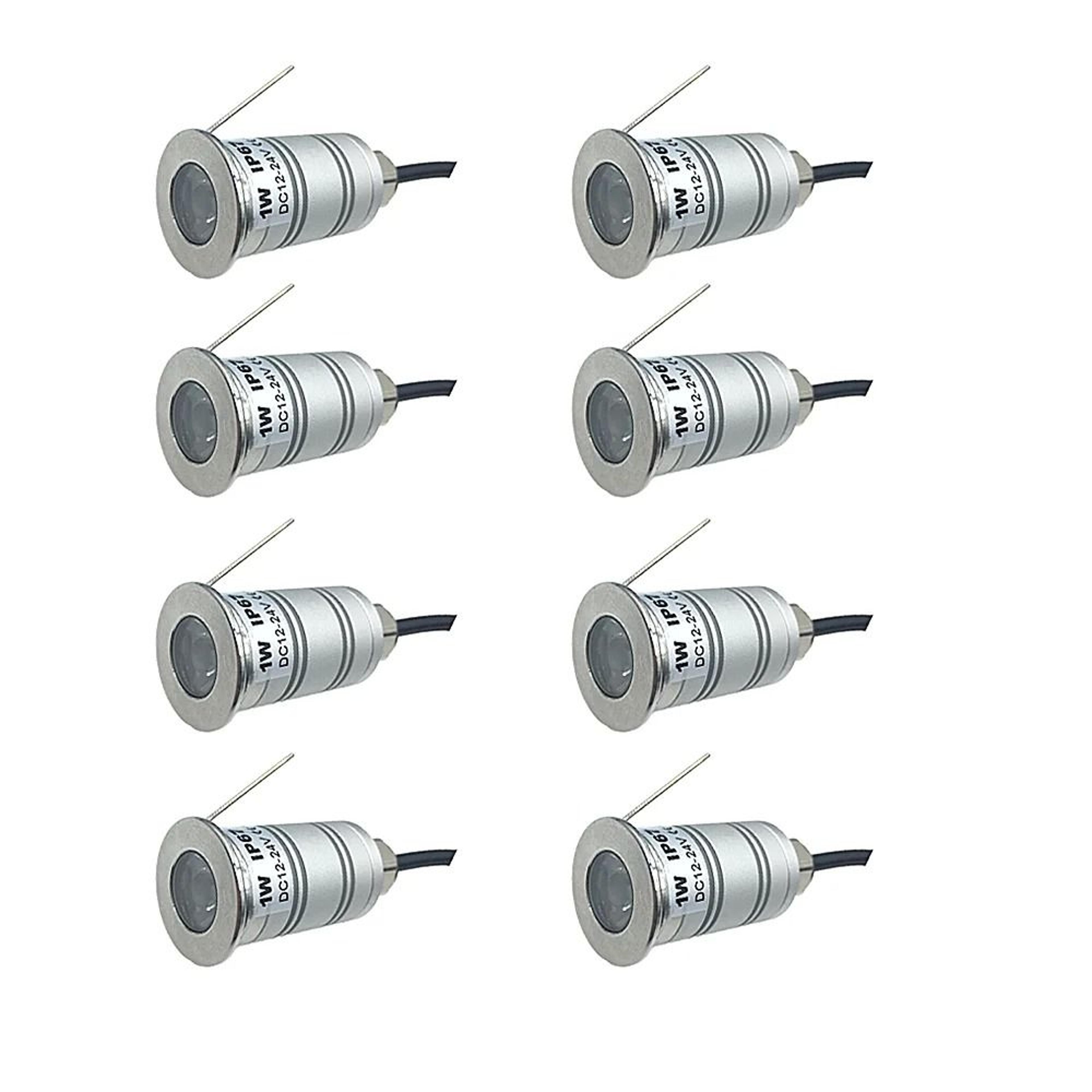 1W LED Underground Light Waterproof IP67 Spotlight Outdoor Narrow Angle Spot Lamp 12V 24V 6