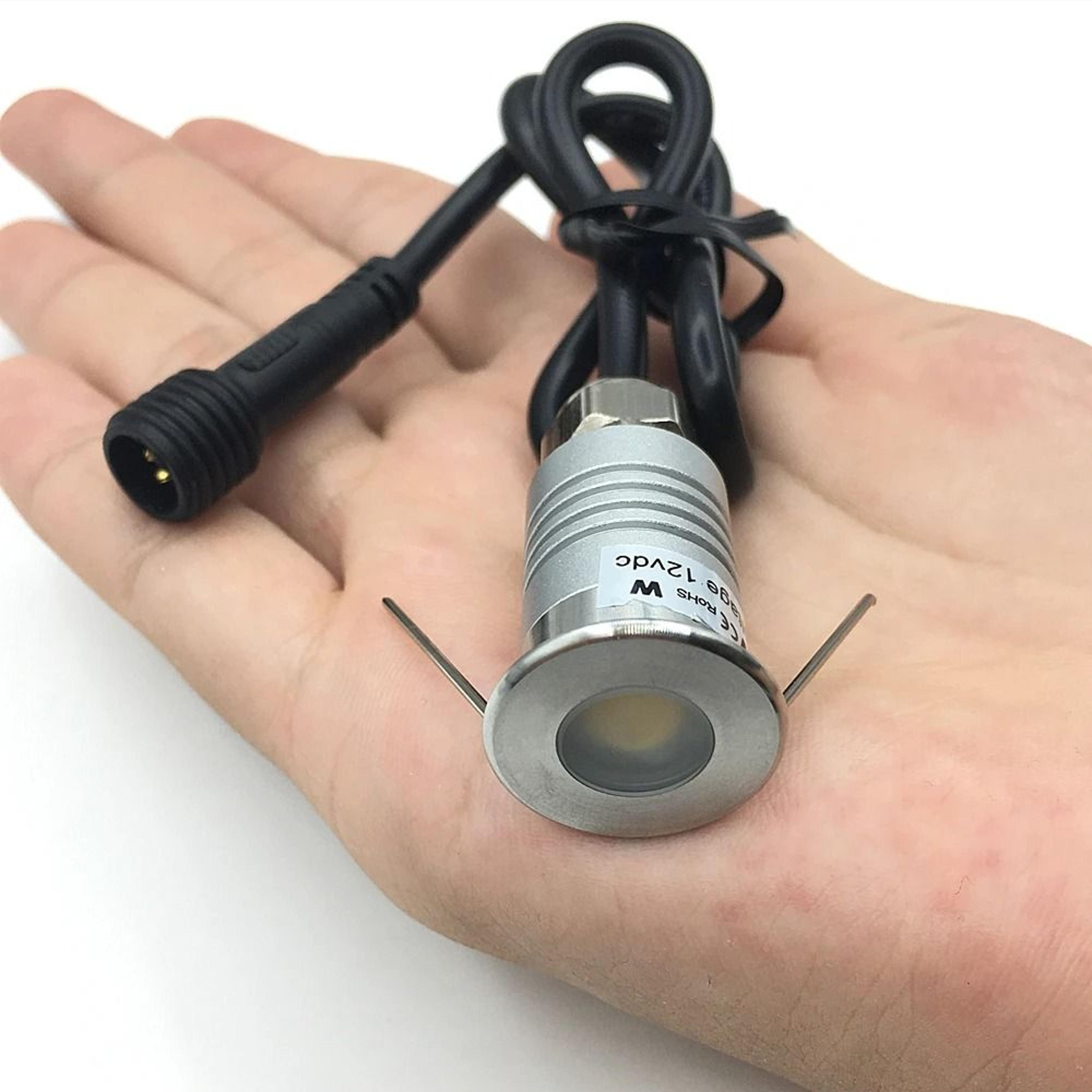 Outdoor Mini LED Underground Light With Transformer 1W Garden Deck Lamp IP67 Waterproof 12V Spotlig 1