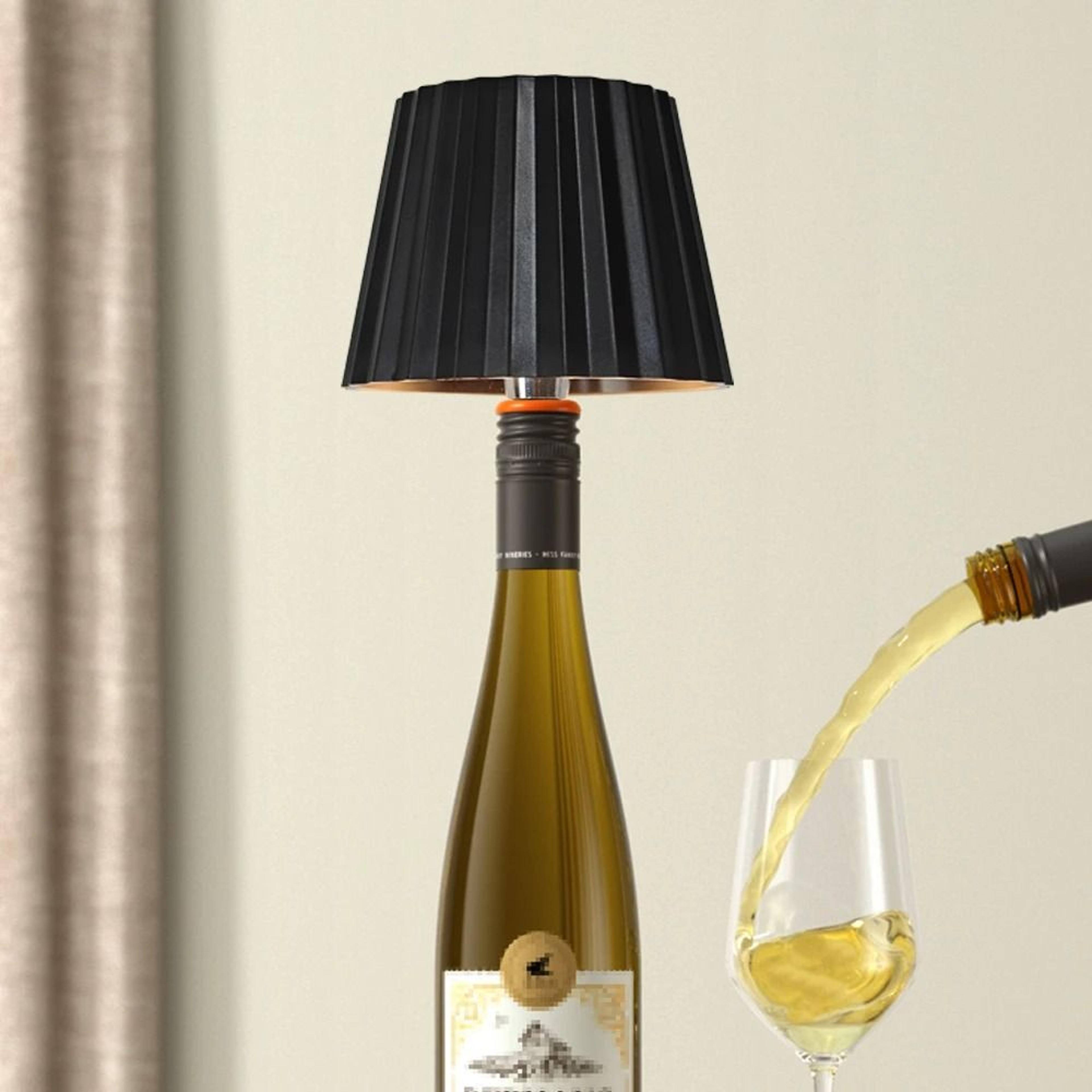 Rechargeable LED Wine Bottle Light 3 Colors Dimmable Bar Cafe Atmosphere Lamp Creative Desk Light 1