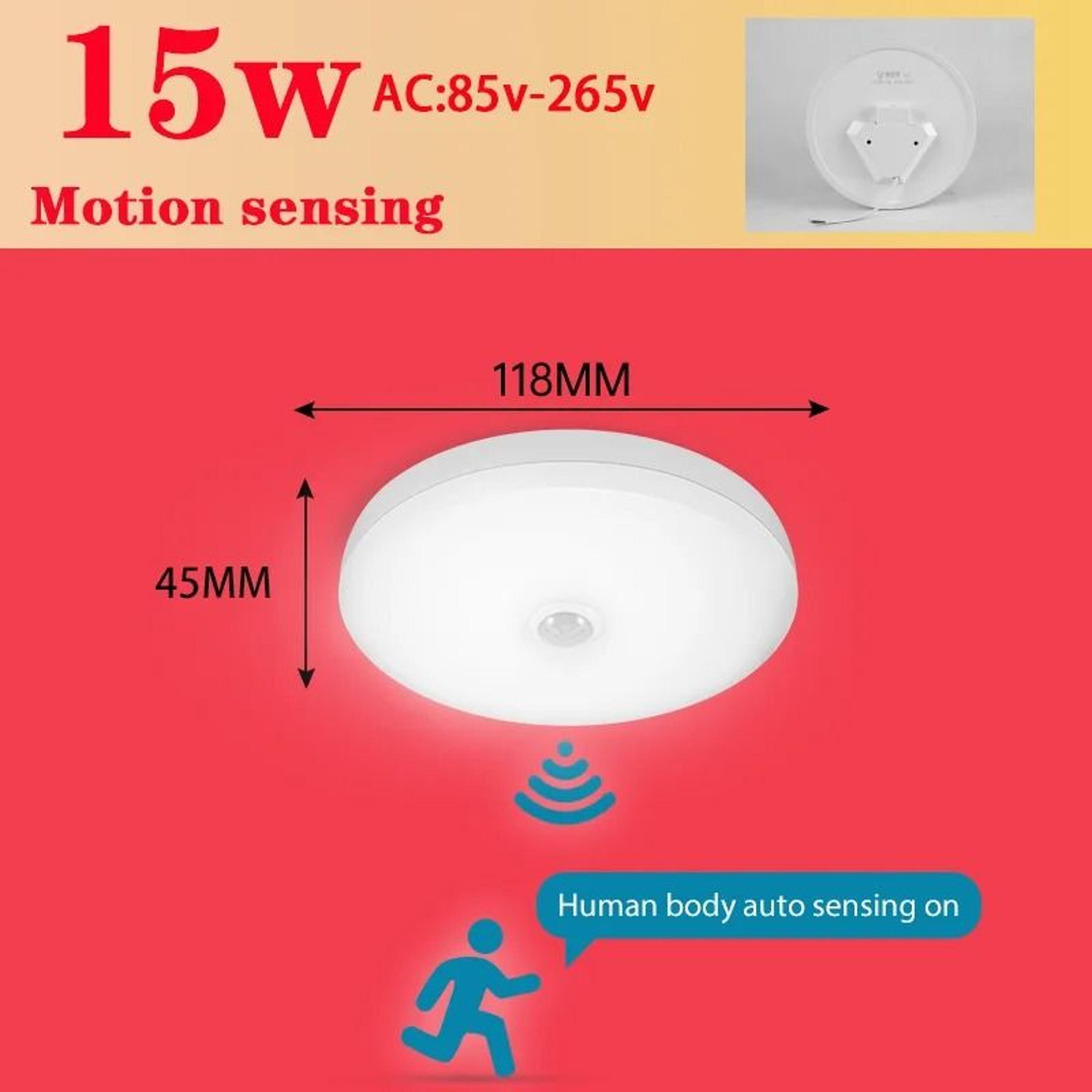 PIR Motion Sensor Ceiling Lamp 110V 220V Automatic Motion Detector Modern Light Corridor Garage 6