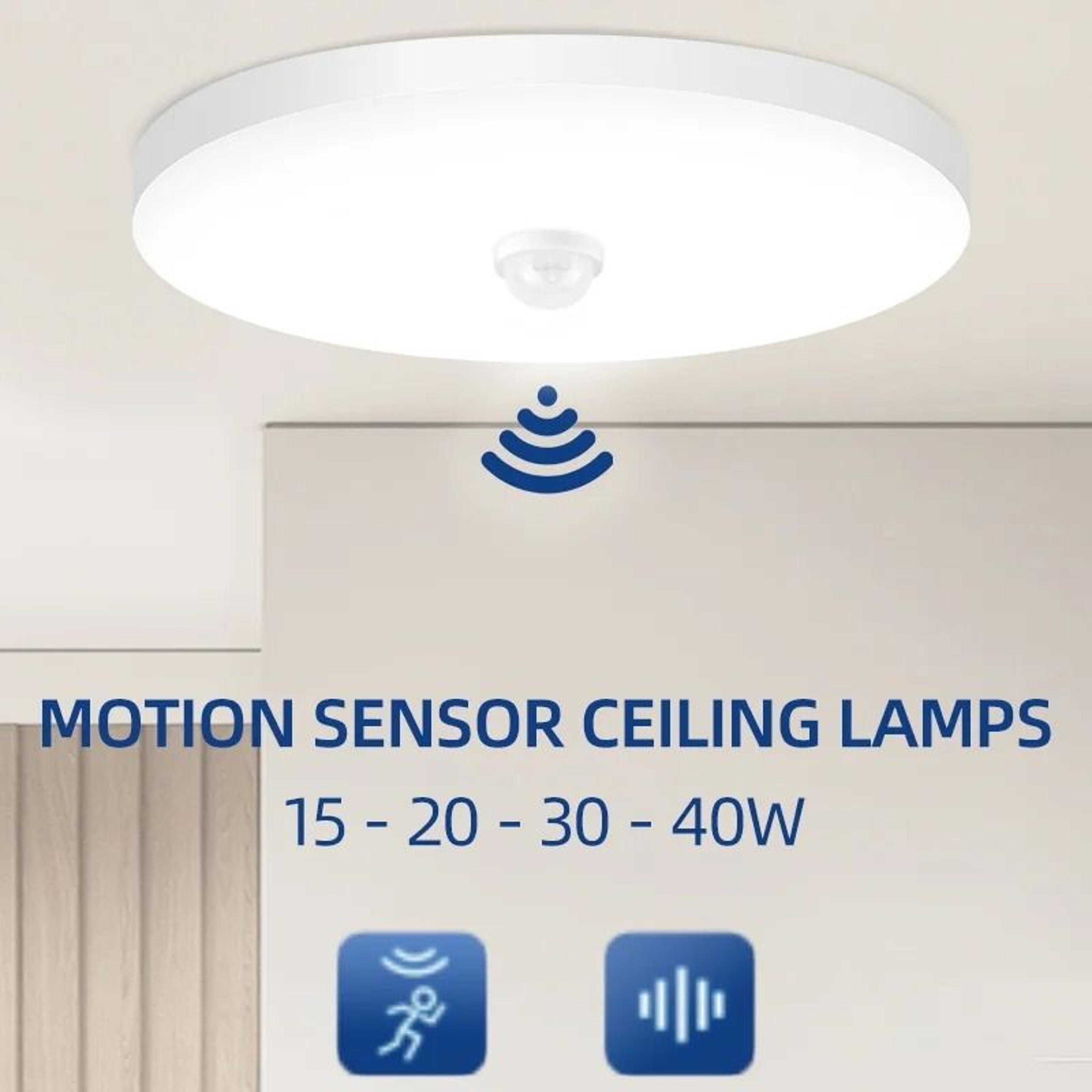 led ceiling lamp with motion sensor 110v 220v human infrared smart room lamp 20w 40w entrance