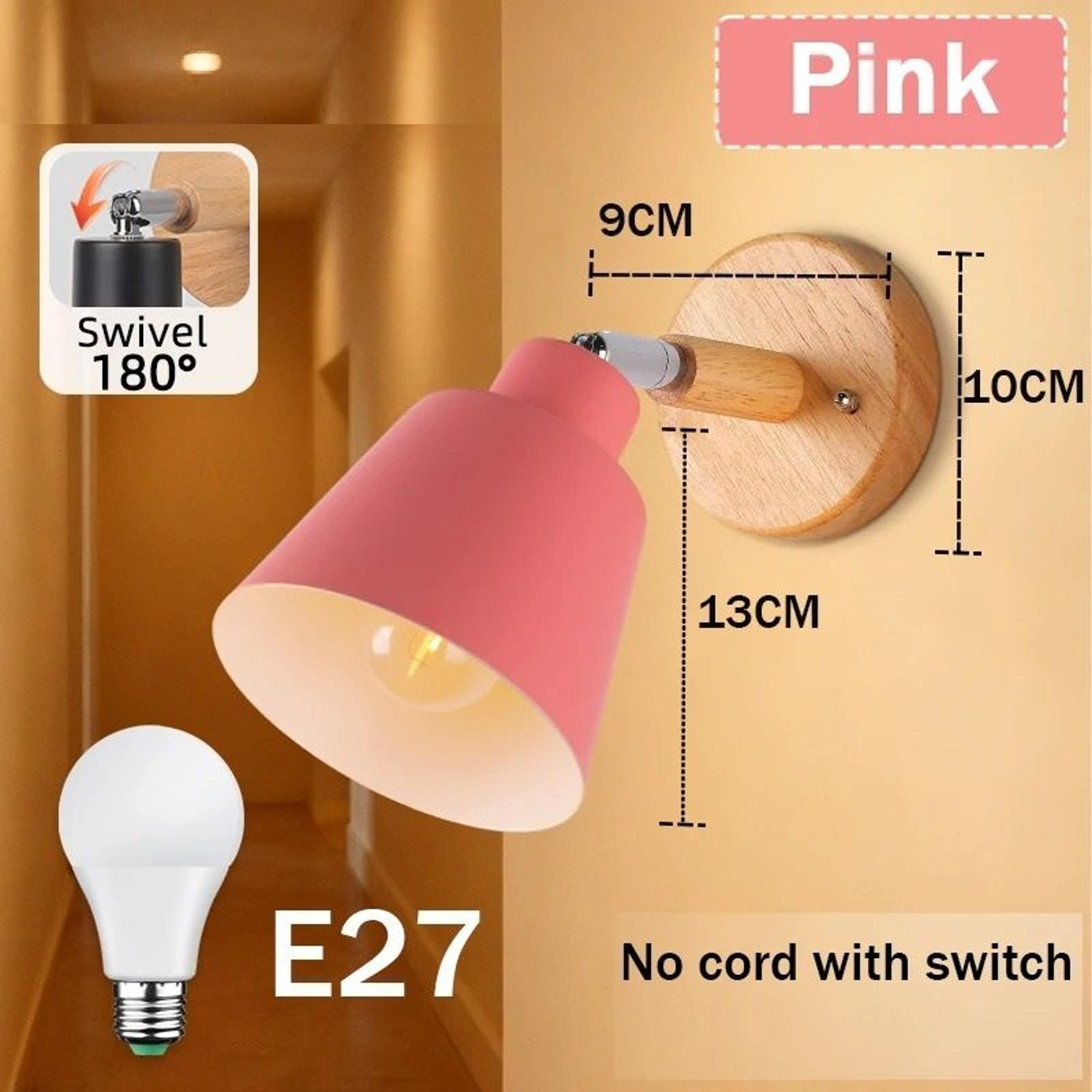 LED Wall Light E27 Replaceable Bulb 85265V 3 Color Wall Lamp Bedside Sconce Living Room 5