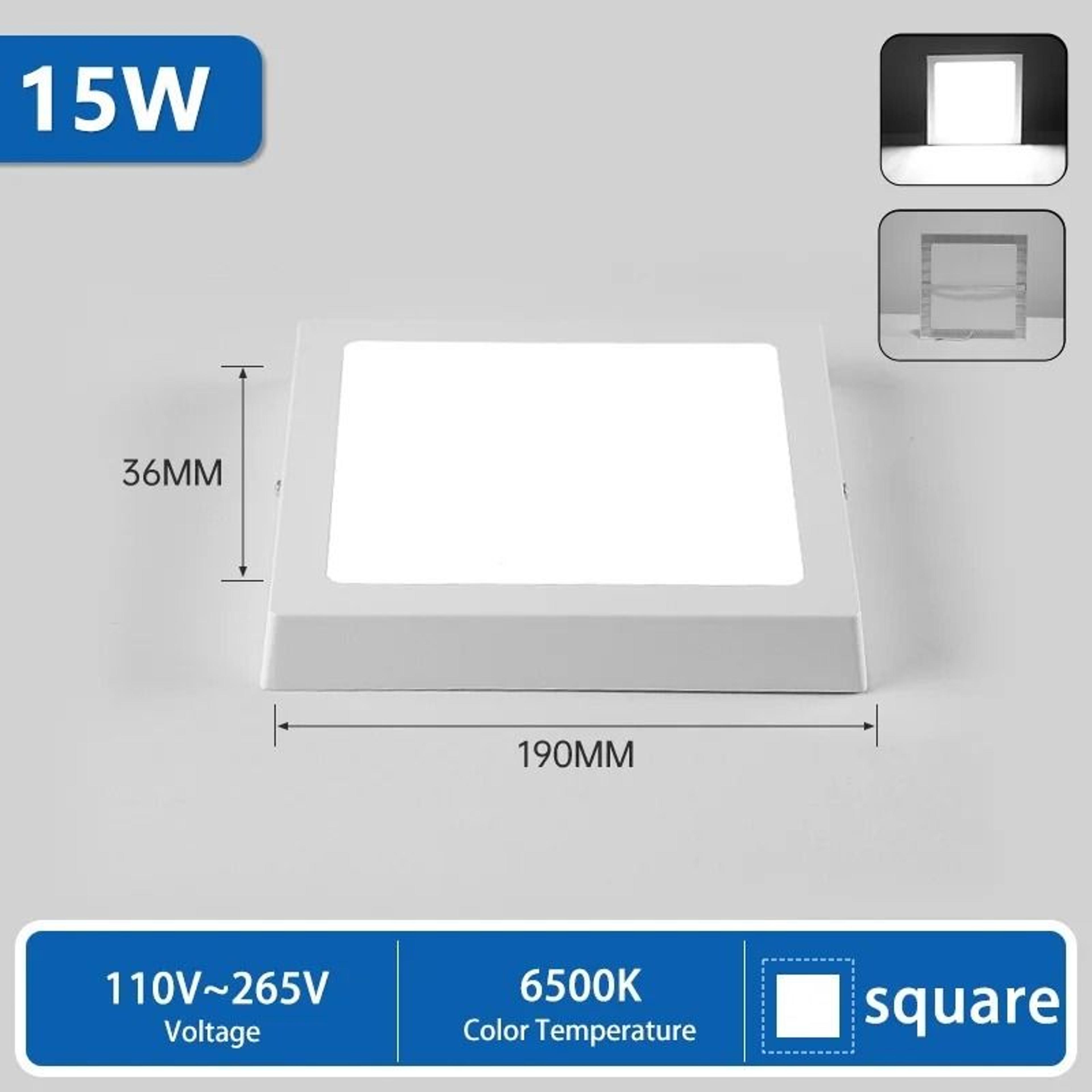 Ultra Thin LED Ceiling Light 110220V Panel Light Round Square Ceiling Lamp Cold White 10