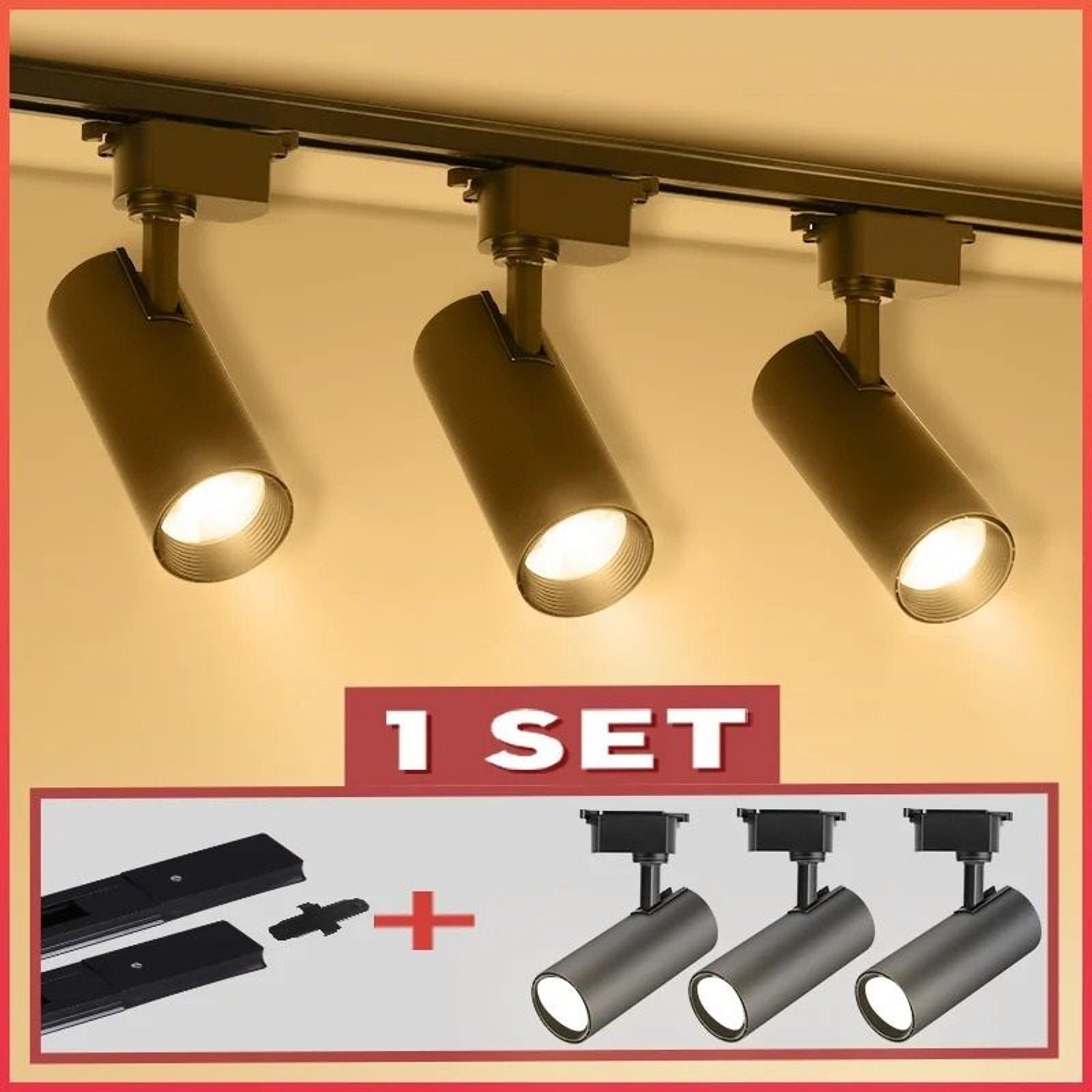 led track light set spotlight track lamp 220v shop lighting rail 30w spot lights