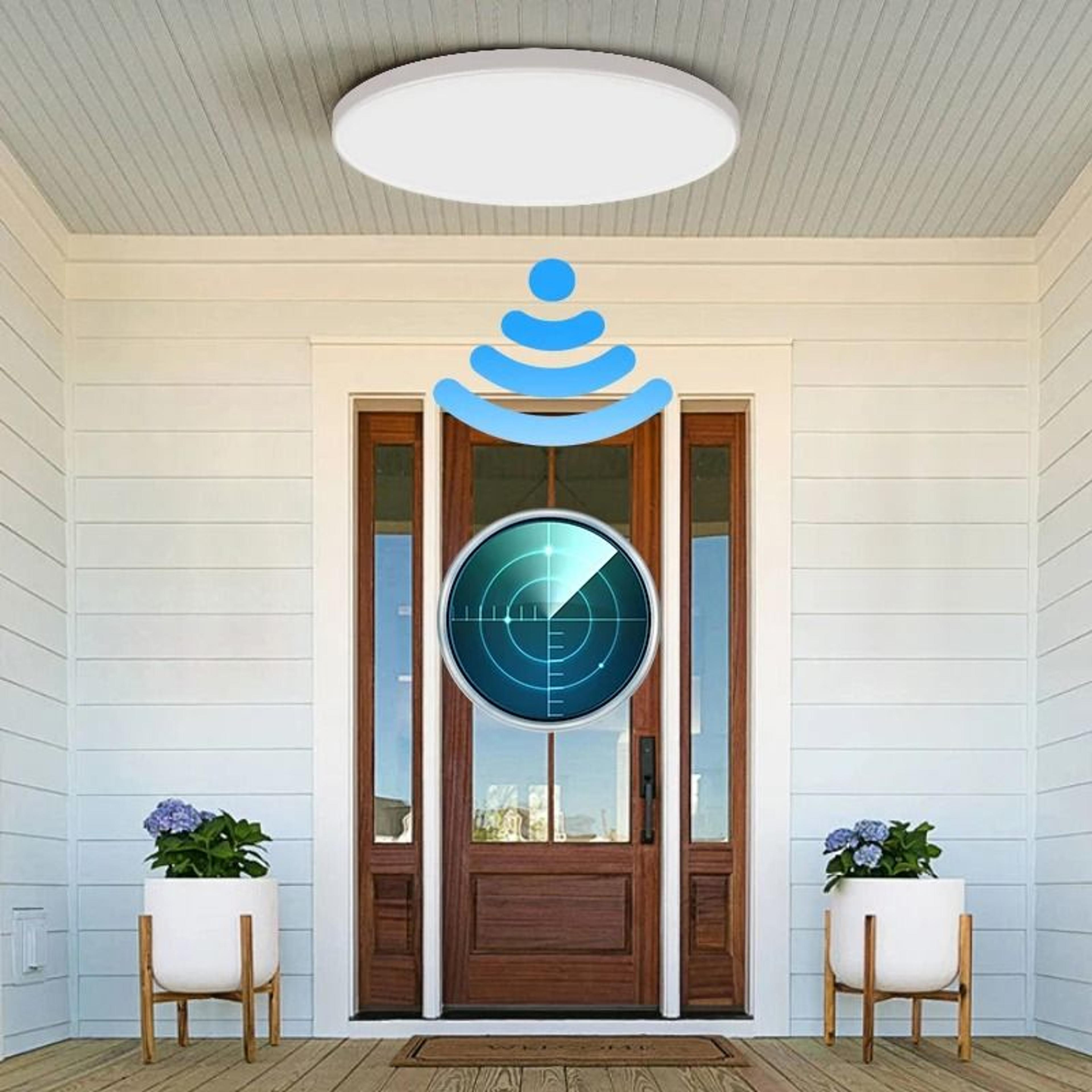 led radar motion sensor ceiling light sensitive panel lamp hallway aisle stair