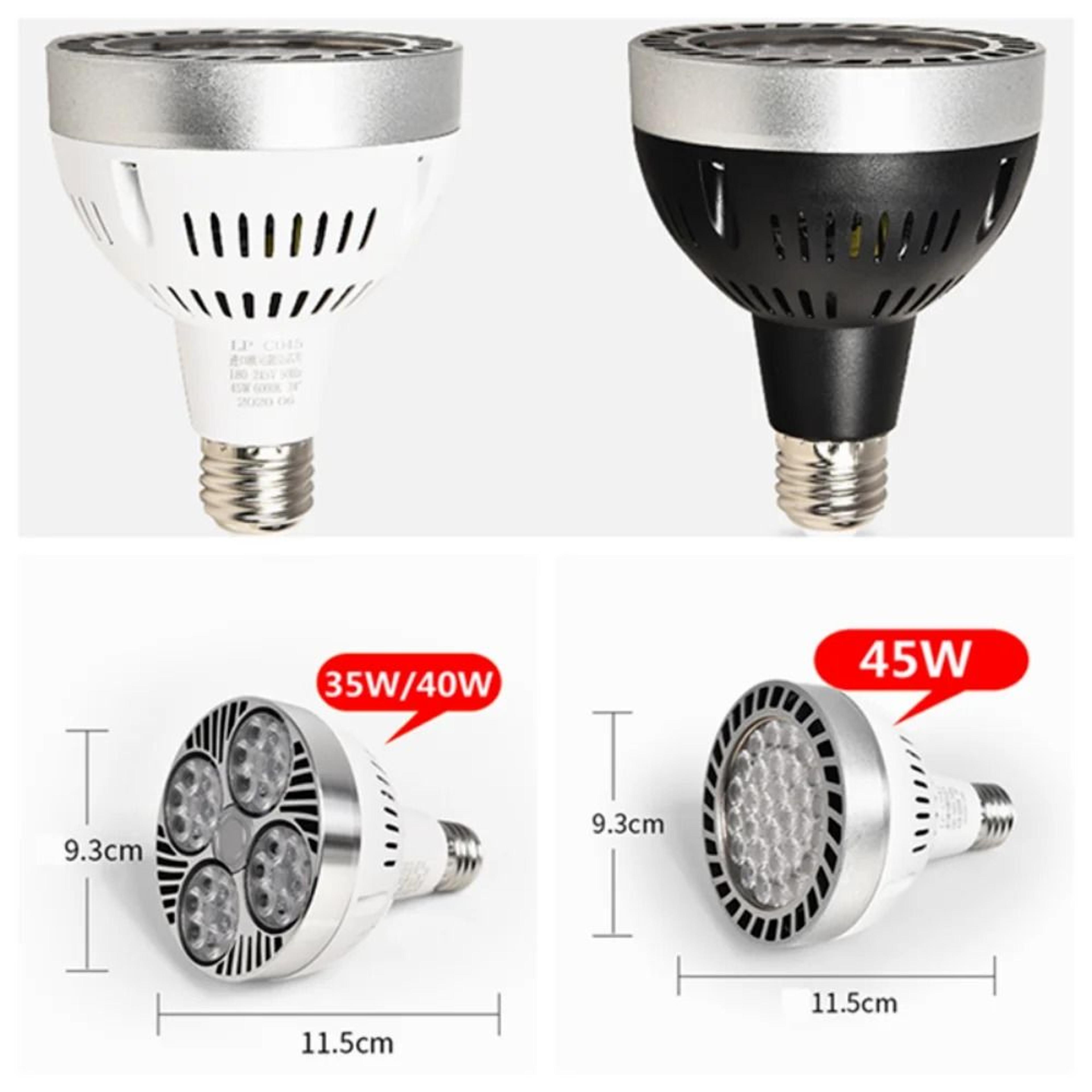 High Power LED Par30 Spotlight Bulb 35W 45W Universal Screw Base Track Flood Light Fixture 1