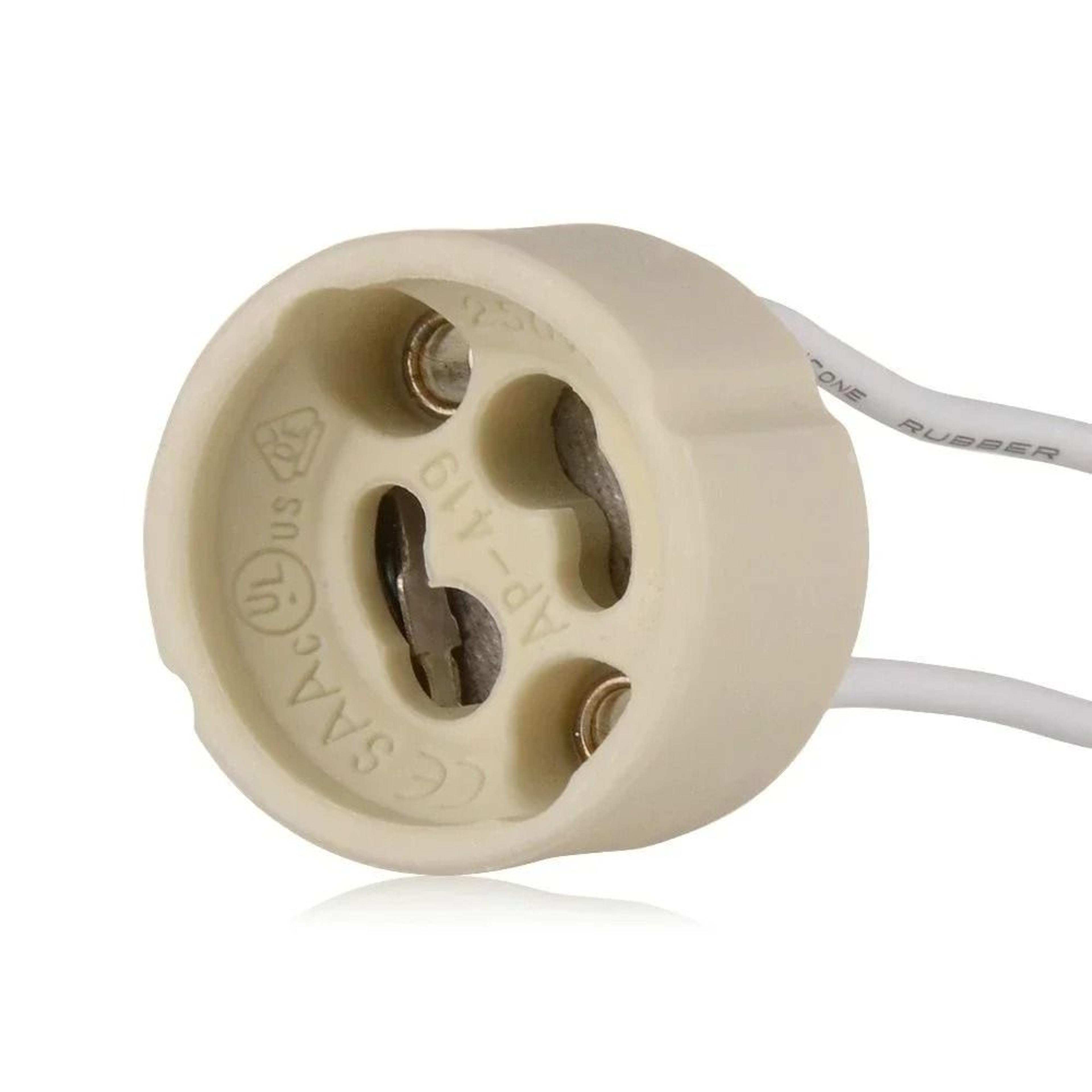 Ceramic Spotlight Socket Wiring Cable Lamp Holder Halogen LED Base Fixture Adapter Wire Set 2