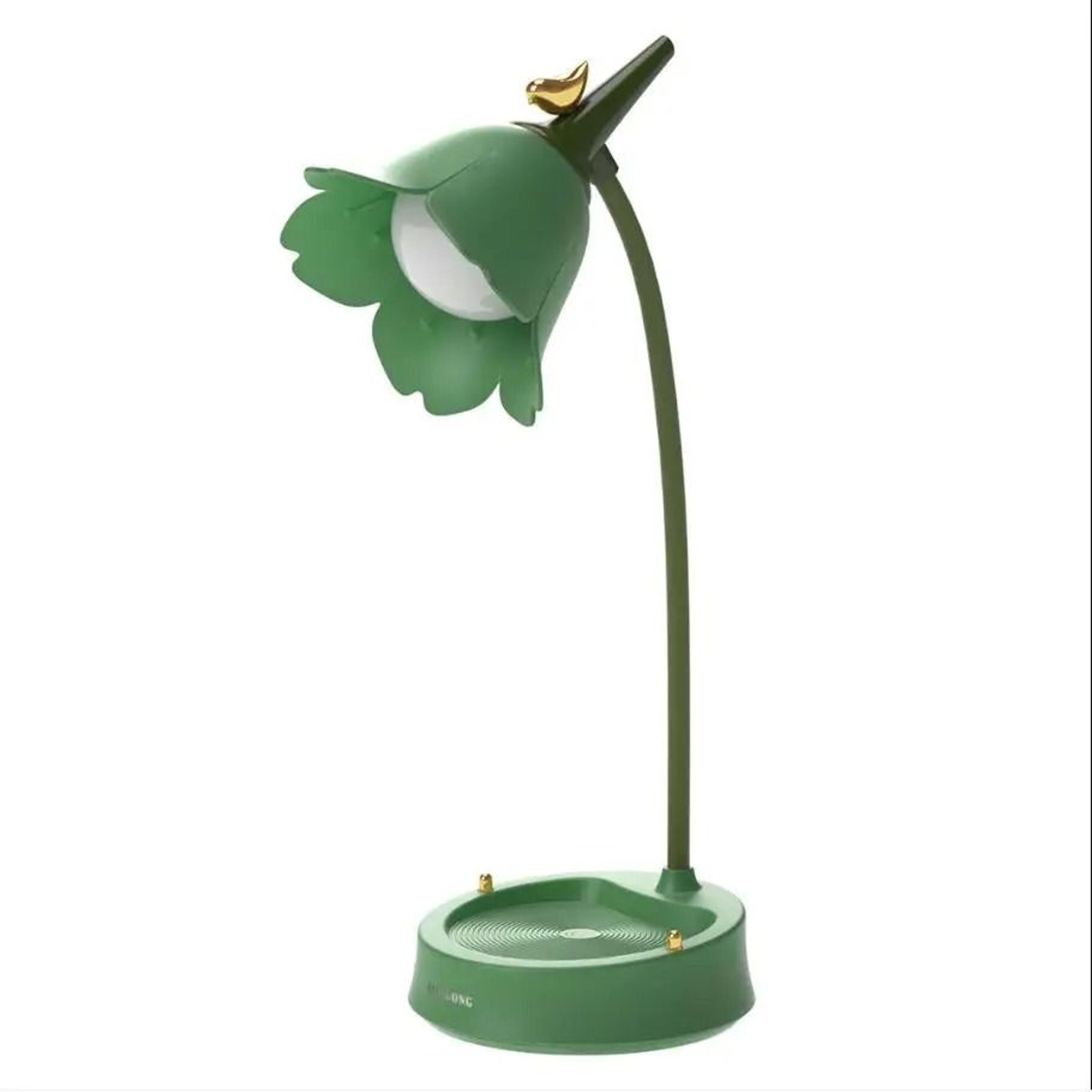 Flower Shaped LED Desk Lamp Touch Dimmable Flexible Reading Light Eye Protection Student Tabletop F 6