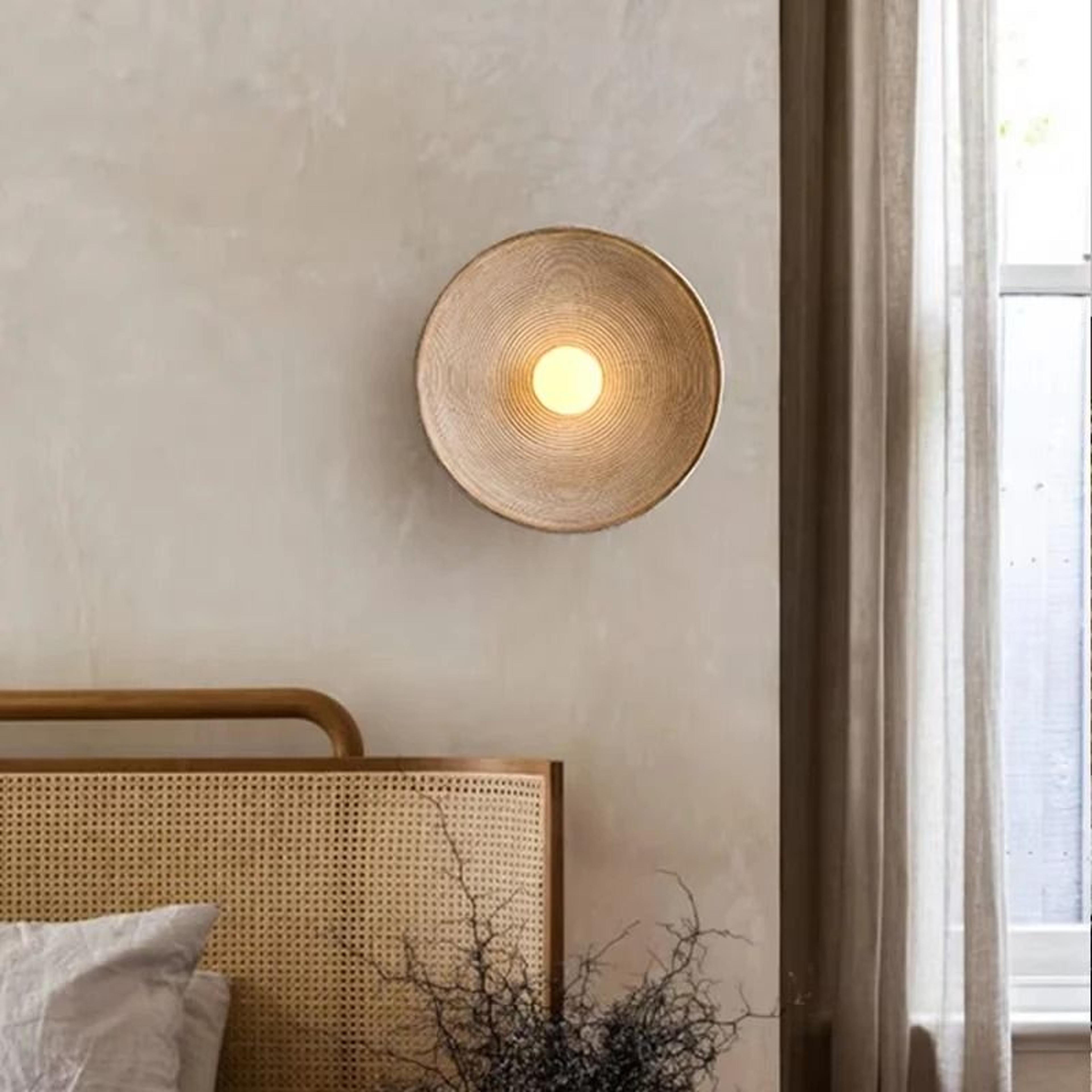 Retro Japanese Style Resin Wall Lamp Zen Background Ambient Sconce Bedroom Bedside Fixture 1