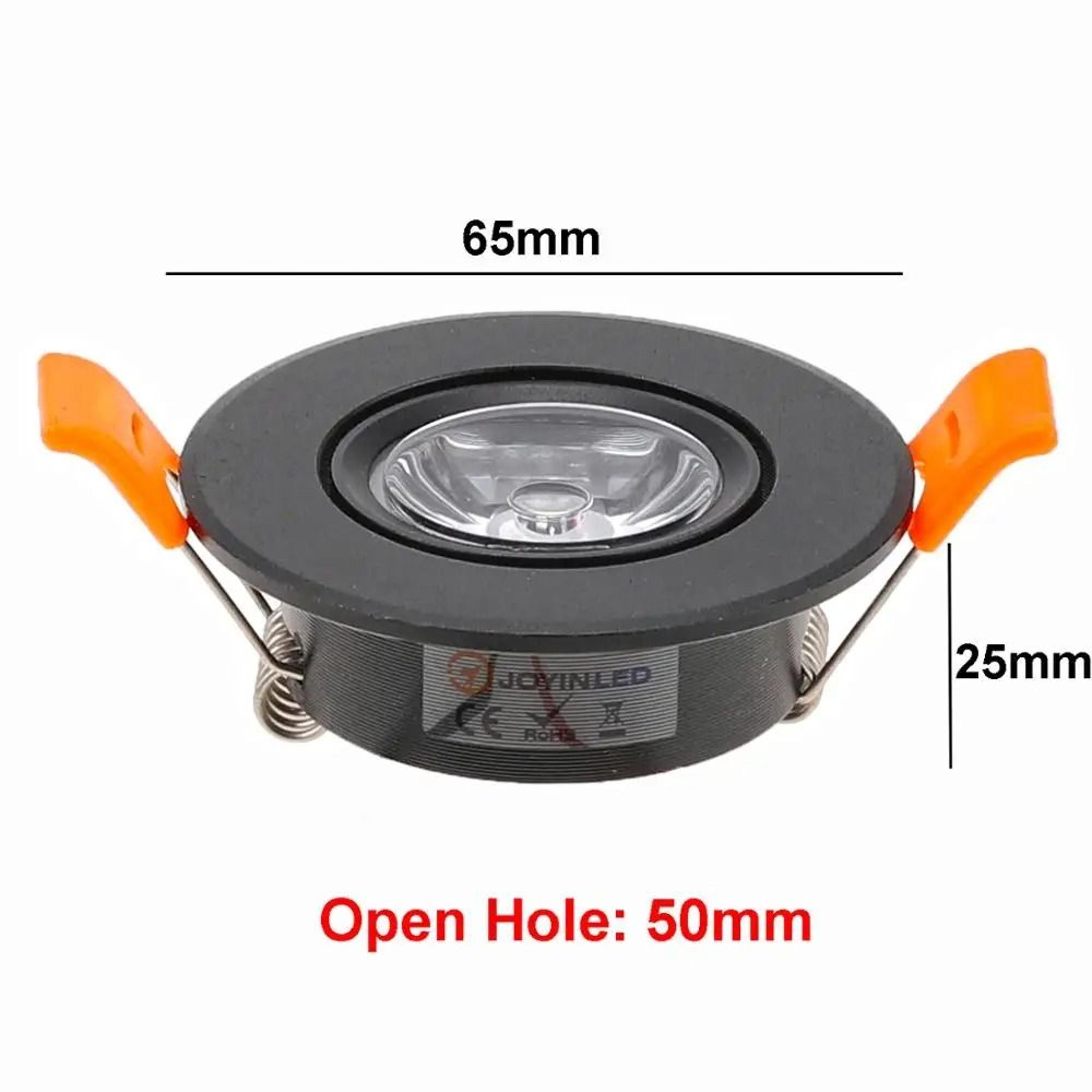 Aluminum Round Recessed LED Ceiling Downlight 3W Dimmable Spotlight 2 Inch Cutout AC 90 To 260V DC  1