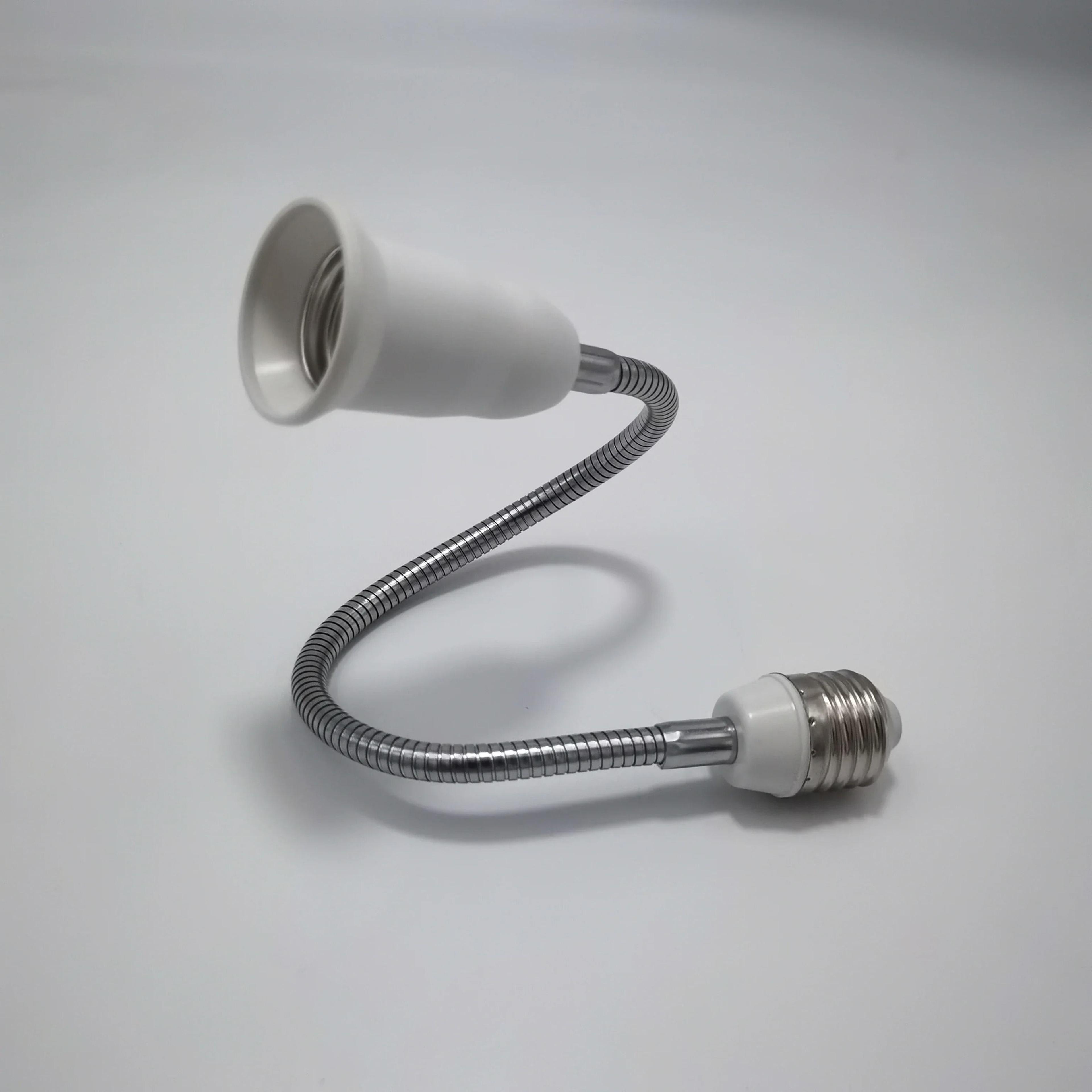 Flexible Extension Adapter Threaded Screw Bulb Socket Converter Adjustable Gooseneck Lamp Holder 1