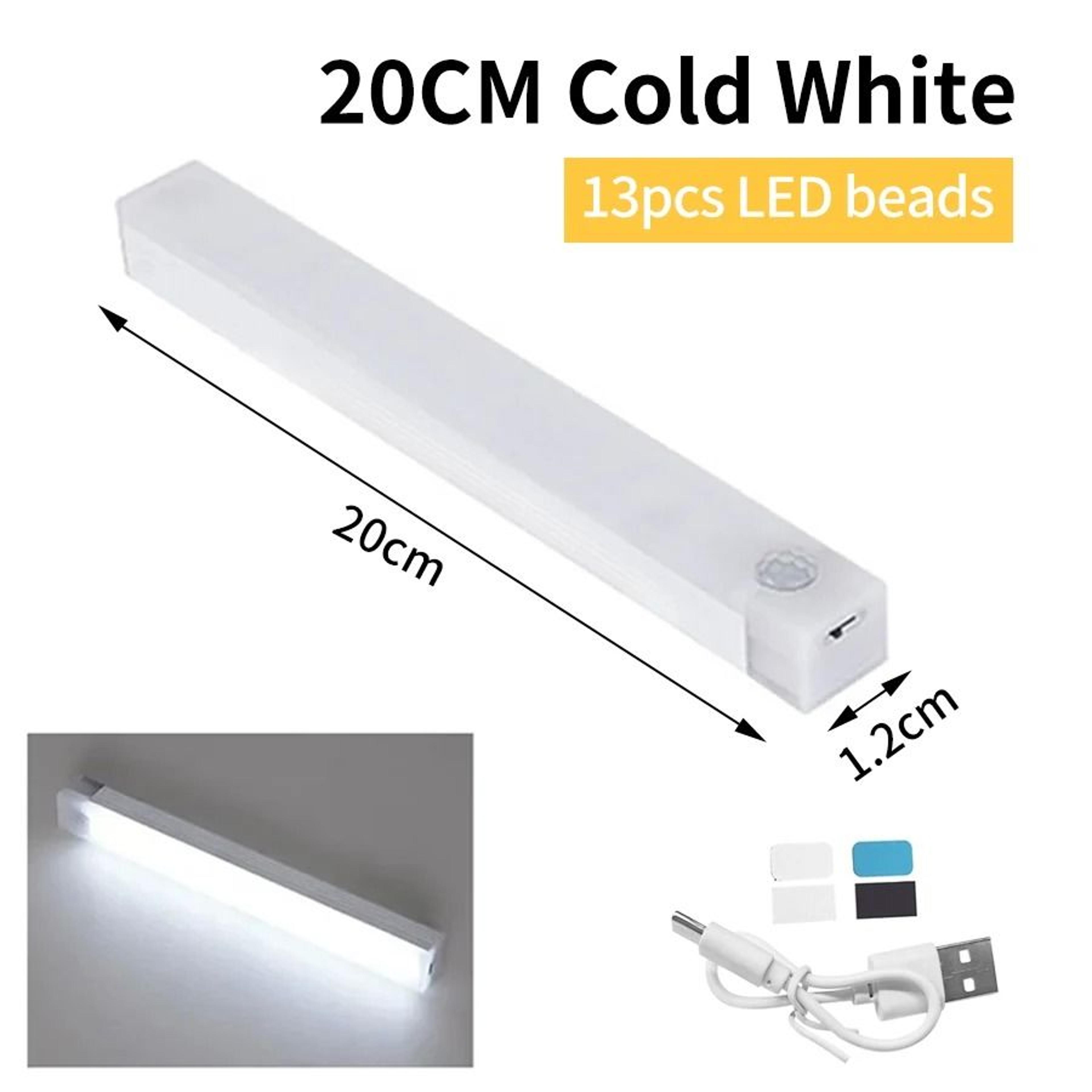 USB Rechargeable Motion Sensor LED Bar Light Magnetic Induction Cabinet Lamp Wardrobe Staircase Ni 12