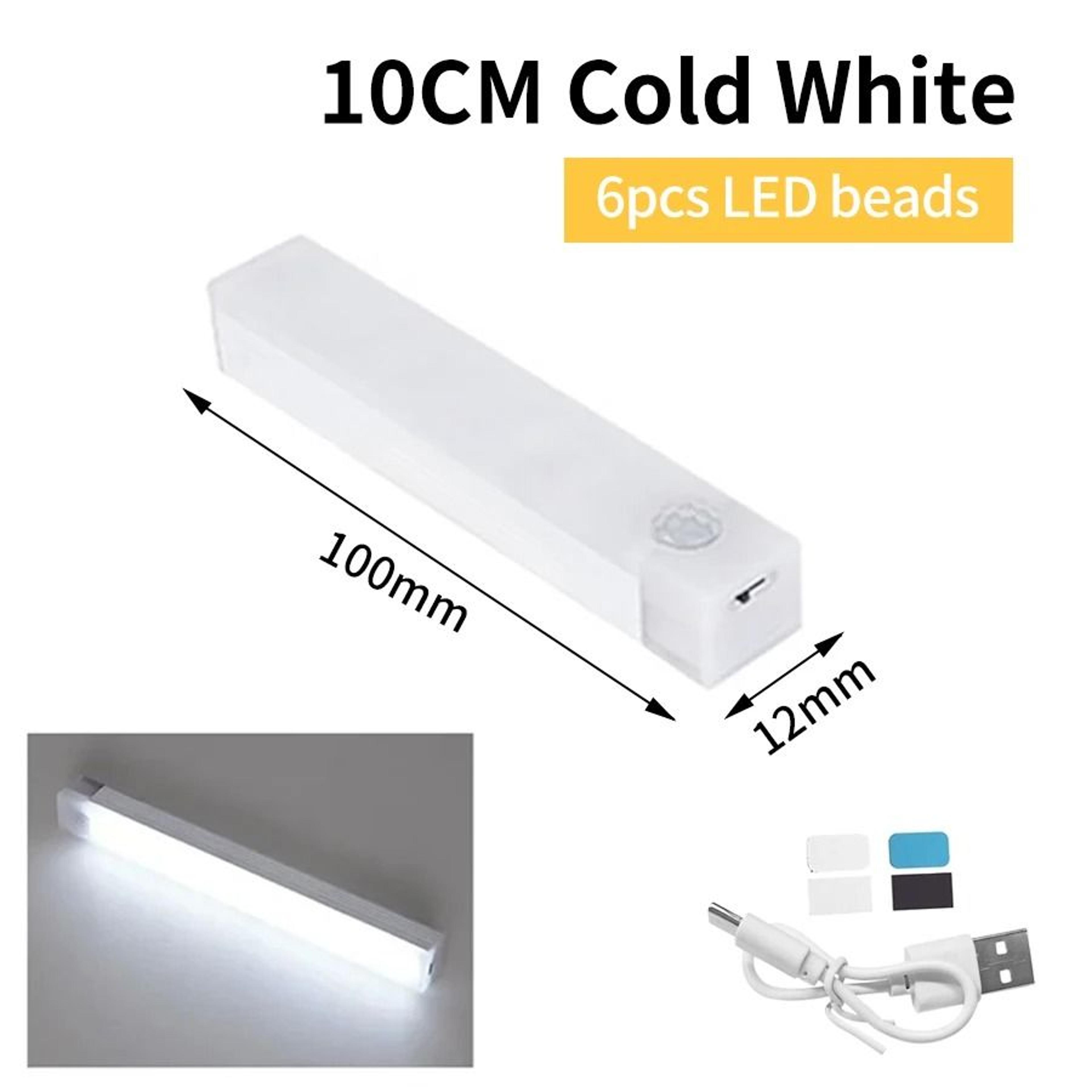 USB Rechargeable Motion Sensor LED Bar Light Magnetic Induction Cabinet Lamp Wardrobe Staircase Ni 7