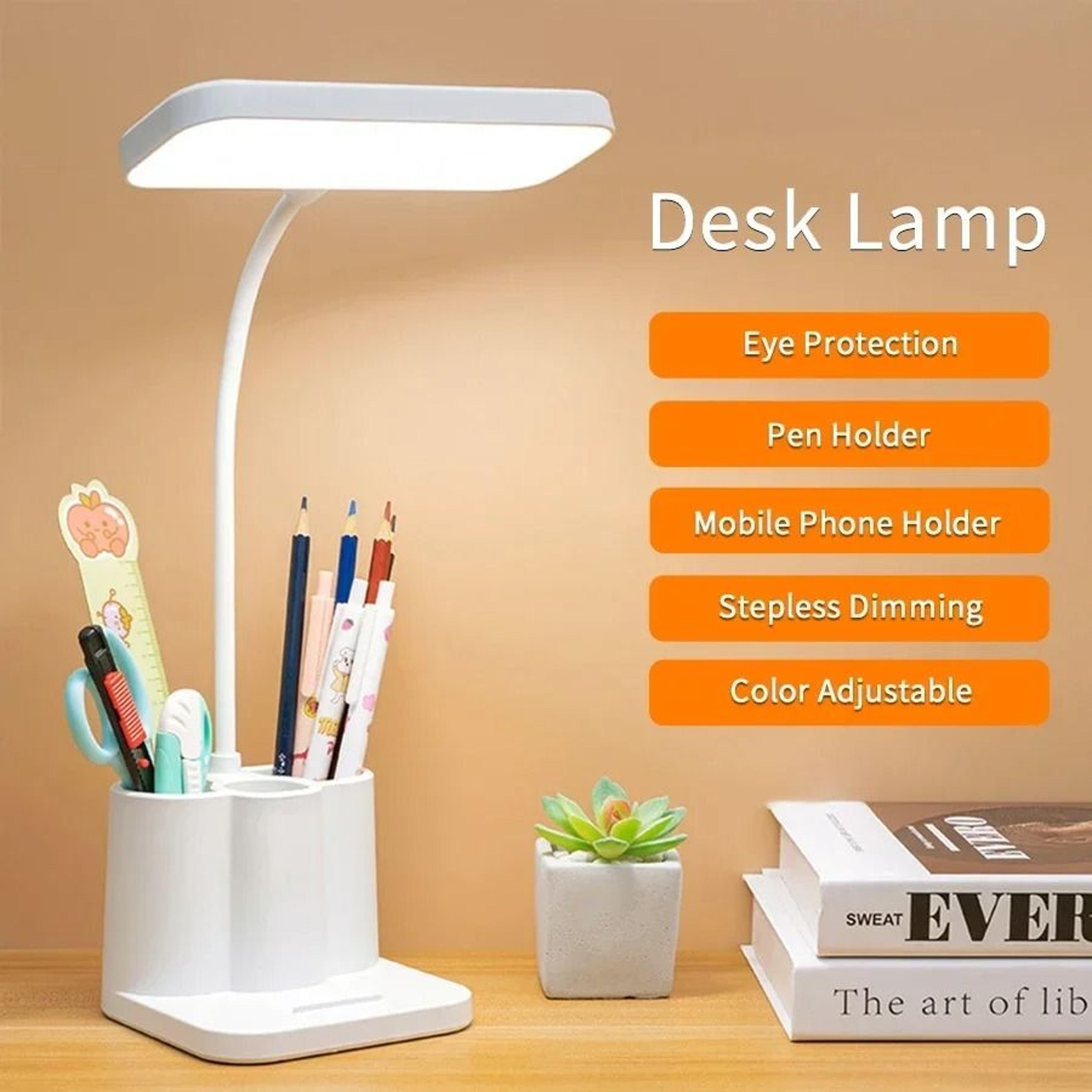 Rechargeable Eye Protection LED Desk Lamp Long Life Battery Stepless Dimming Touch Bedside Study Li 6