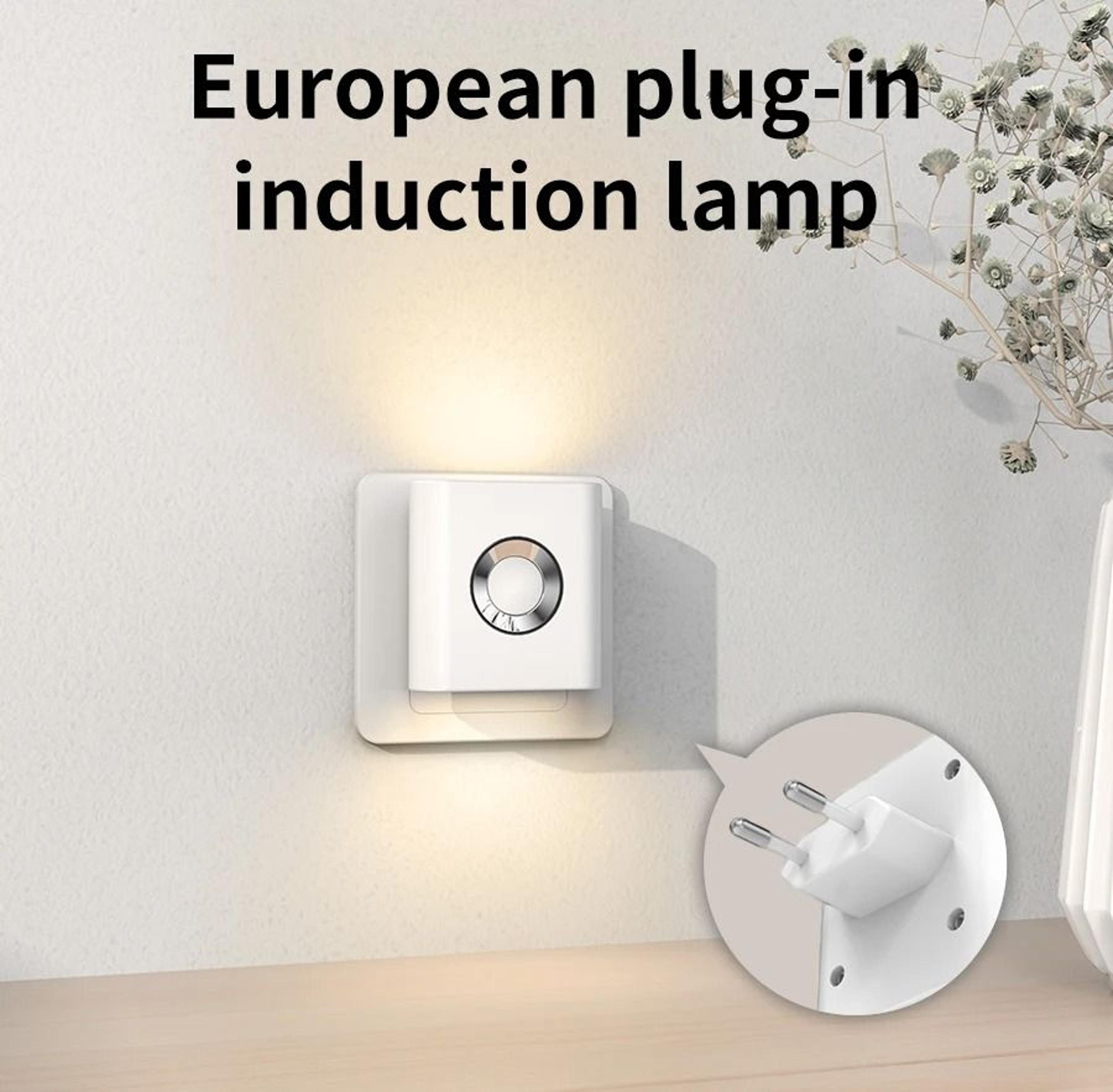 Plug In LED Night Light With Integrated Outlet Motion Sensor Warm White Ambient Wall Lamp For Bedro 5