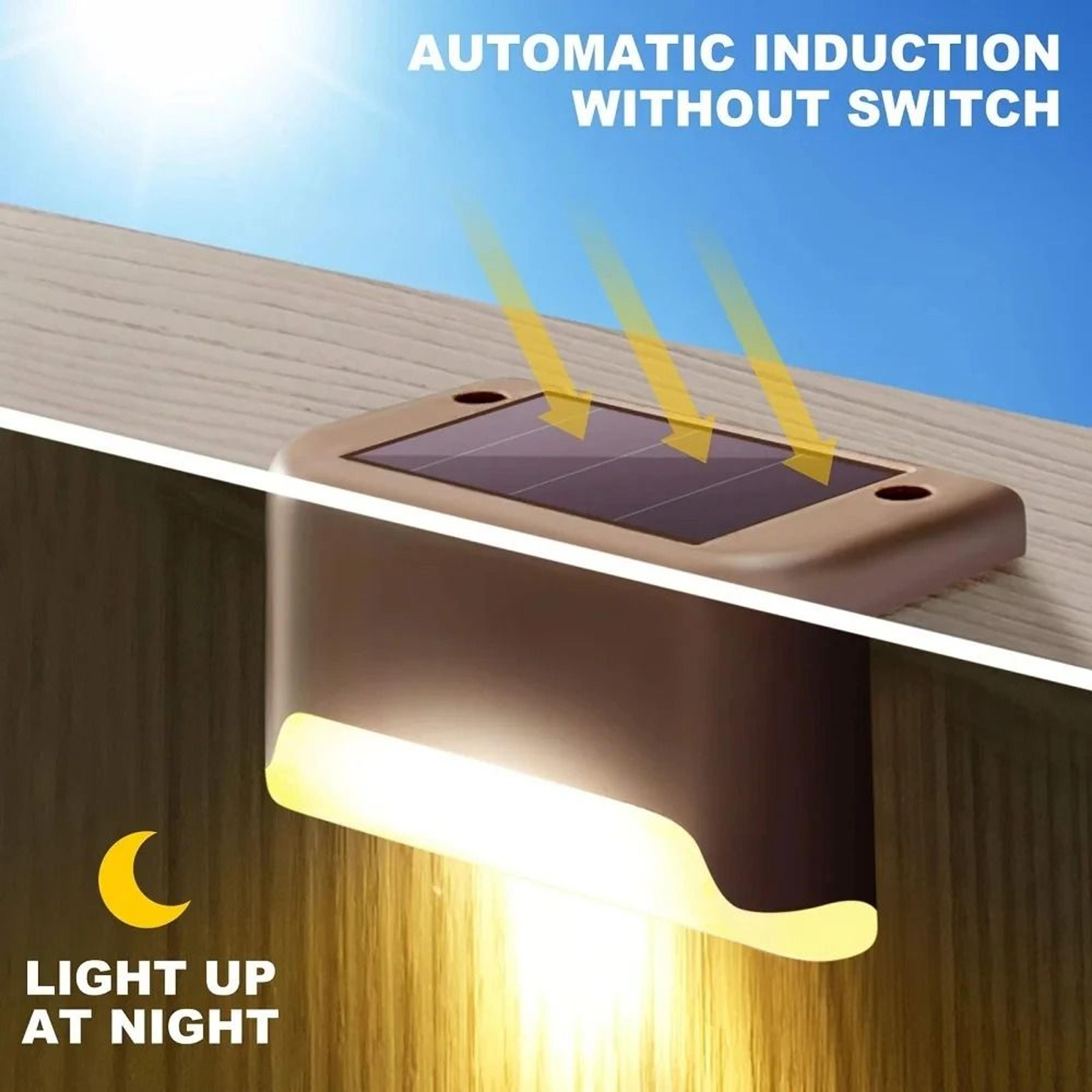 Outdoor Solar Staircase Light Waterproof Step Deck Lamp Exterior Balcony Garden Landscaping Decorat 1