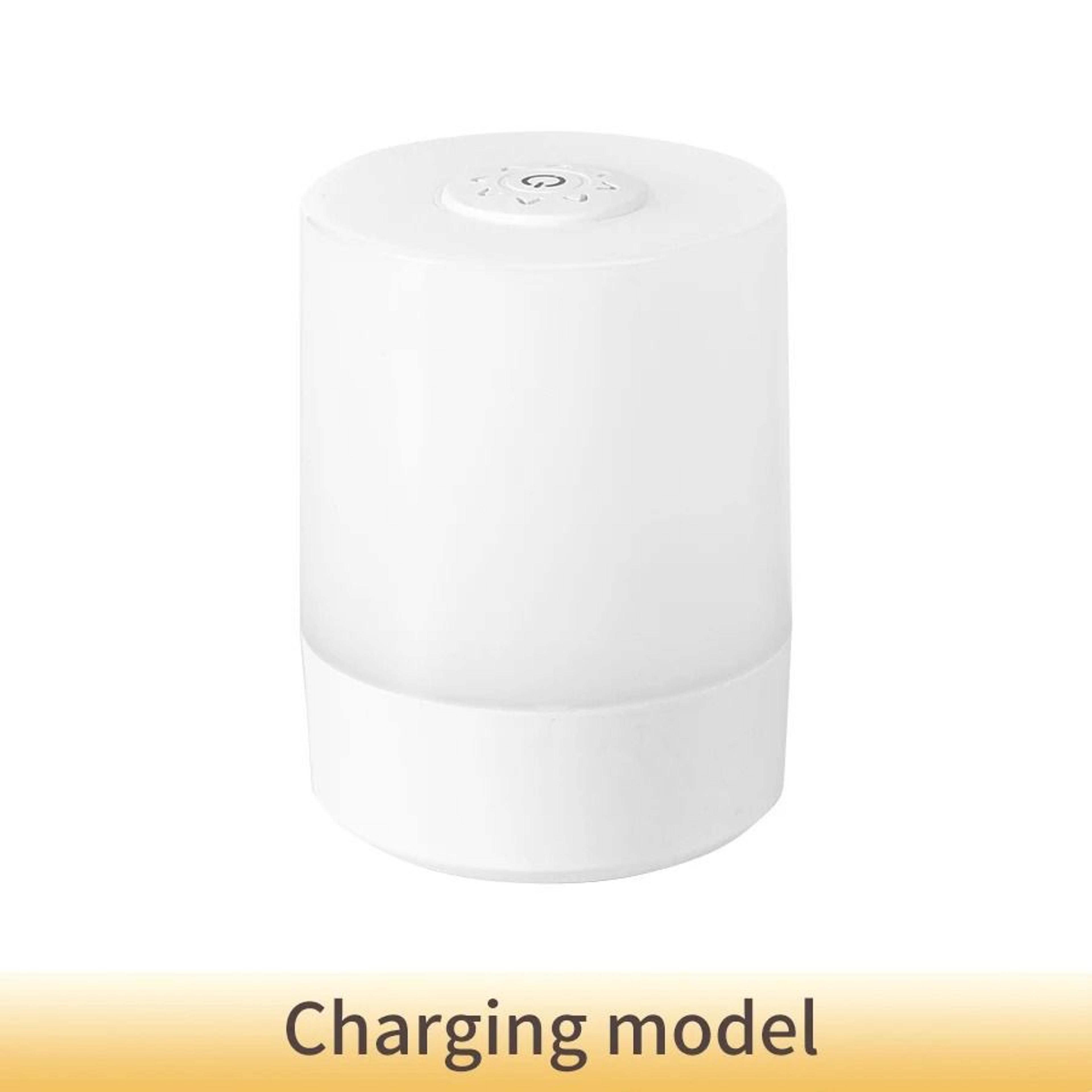 Rechargeable LED Touch Table Lamp Digital Clock Alarm Dimmable Warm Bedside Night Light With Remote 6