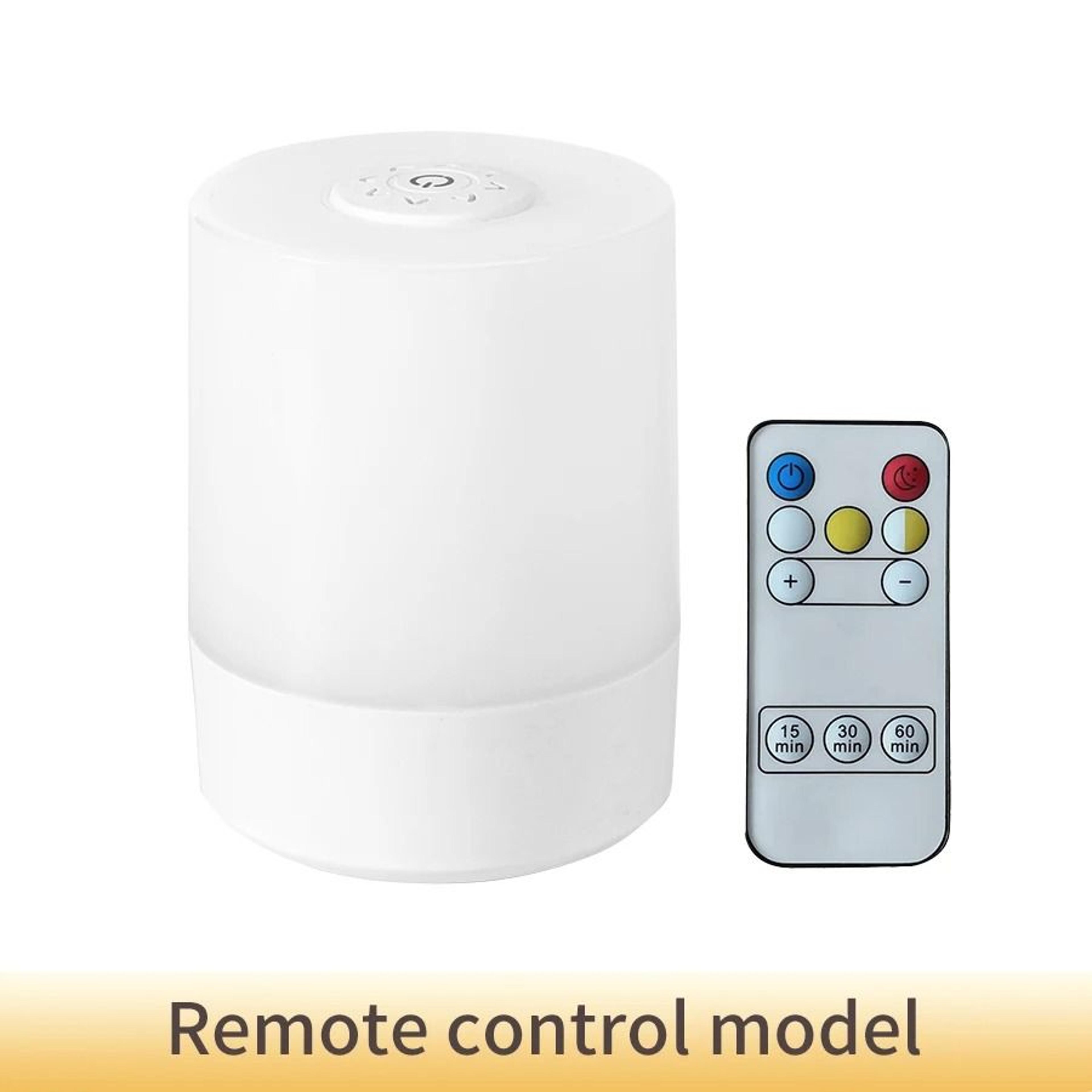 Rechargeable LED Touch Table Lamp Digital Clock Alarm Dimmable Warm Bedside Night Light With Remote 7