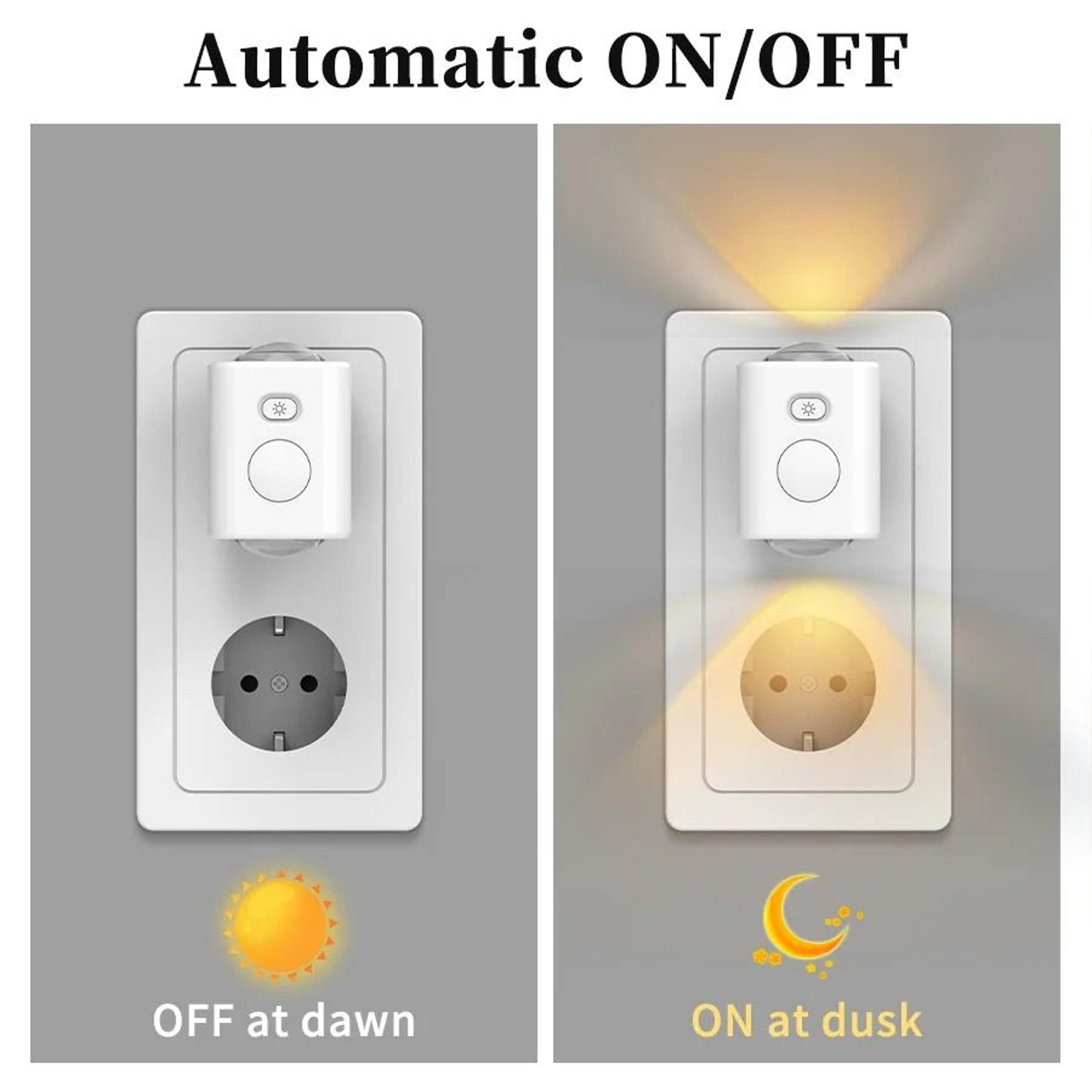 Motion Sensor Plug In Night Light Dimmable RGB Color Changing LED Wall Lamp 2