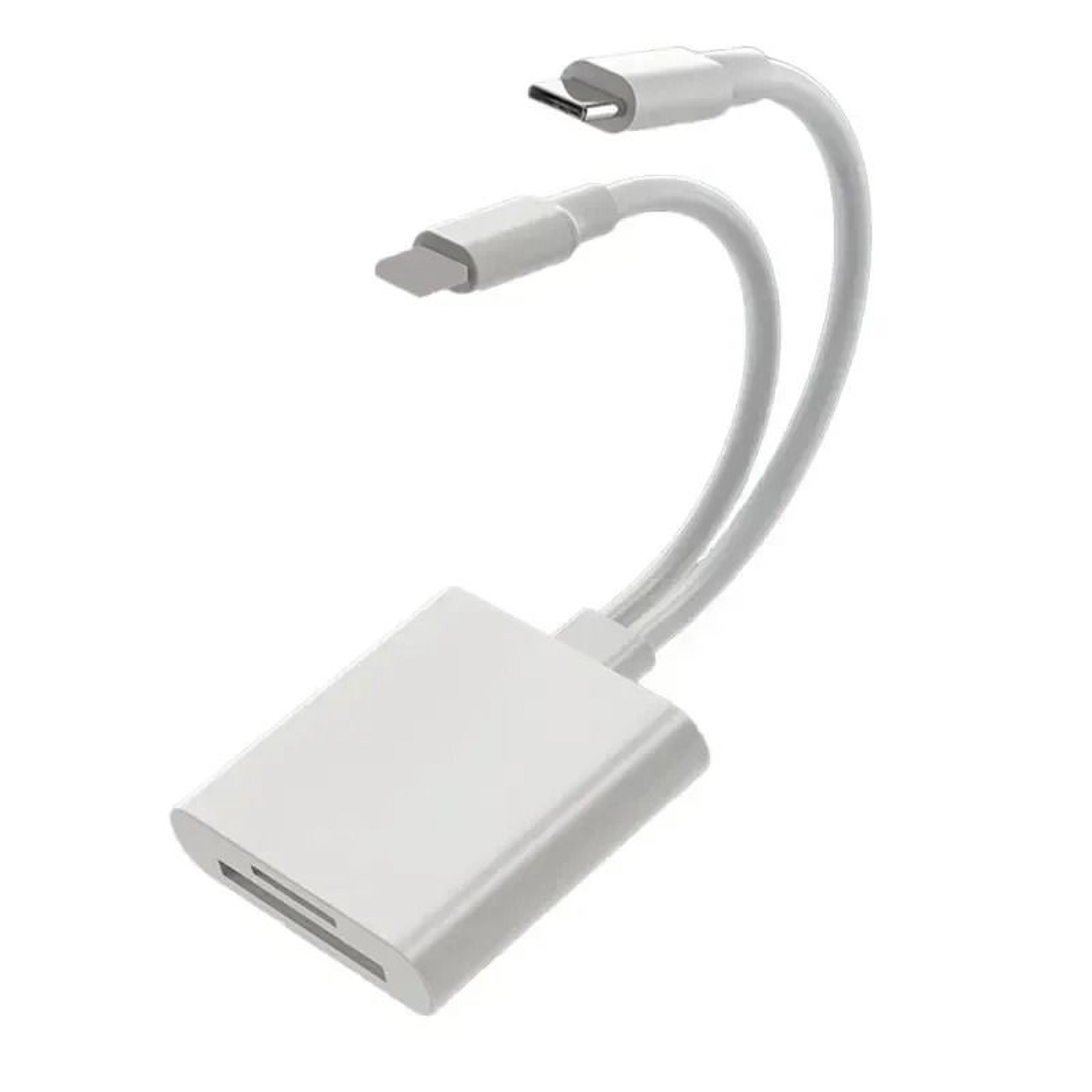 2 In 1 Dual Interface OTG Card Reader USB Type C Lightning SD TF Adapter 6