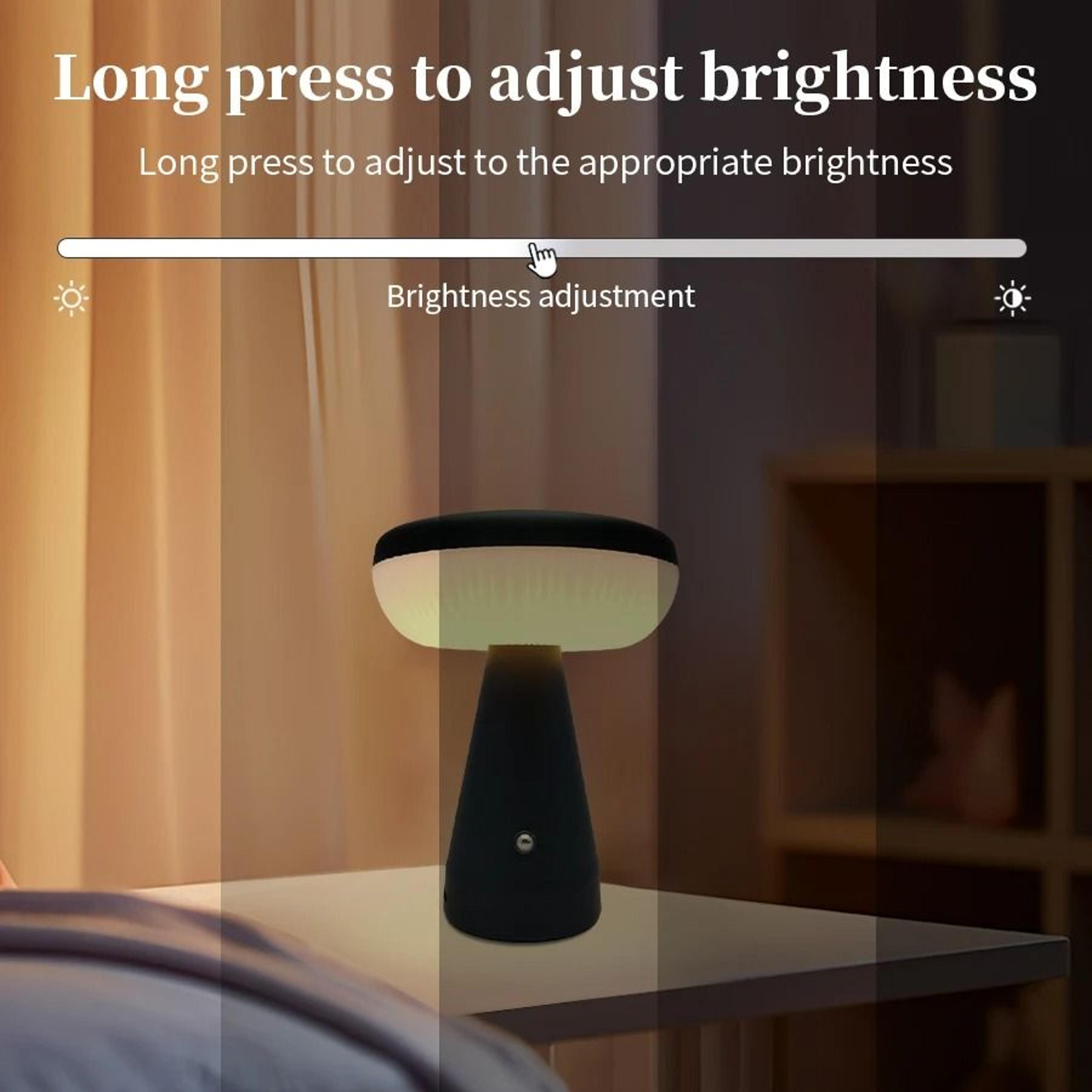 Minimalist Mushroom LED Desk Lamp Touch Dimming Bedside Night Light Decorative Table Luminaire 3