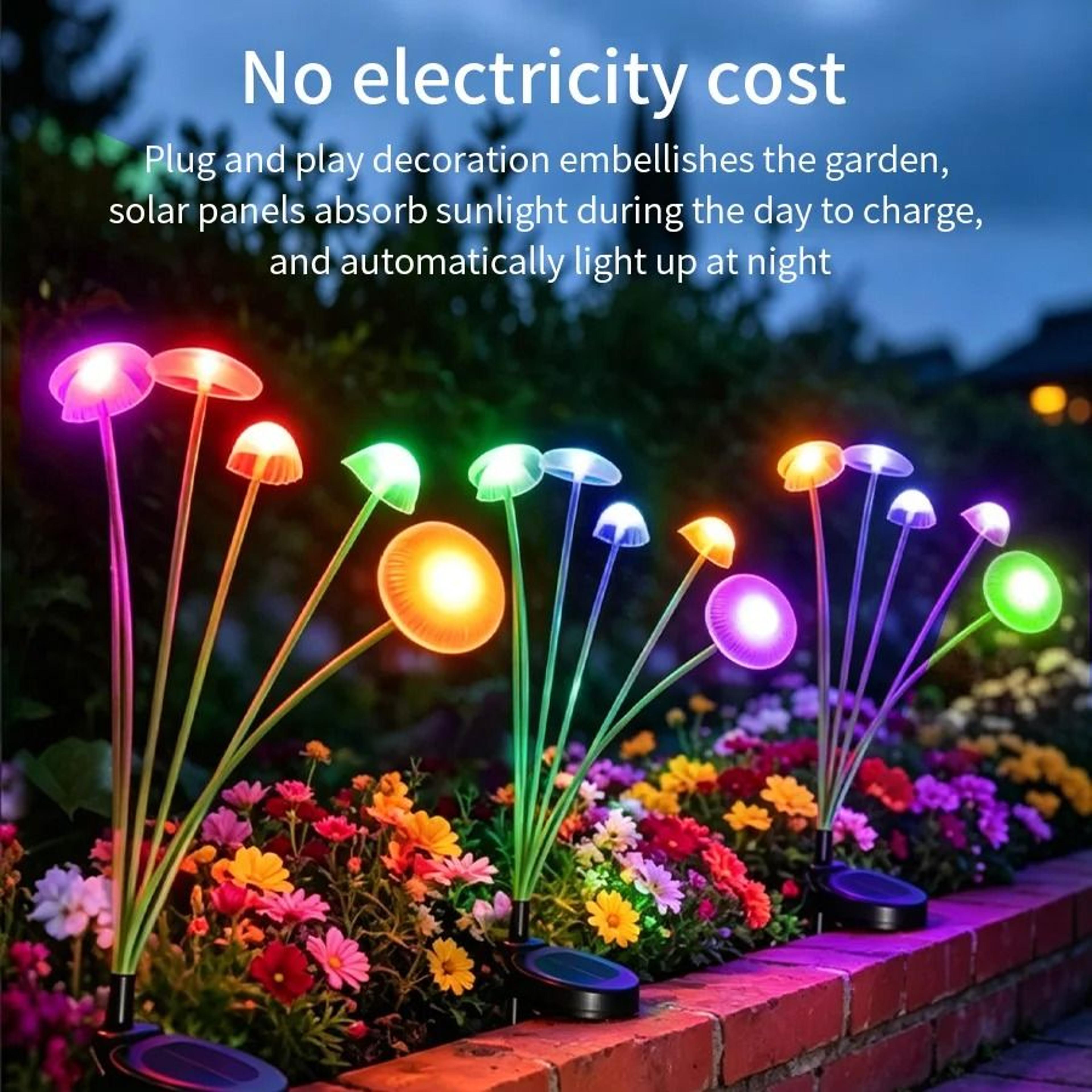 Outdoor Solar Jellyfish Garden Light Waterproof Optical Fiber Lawn Pathway Lamp 3