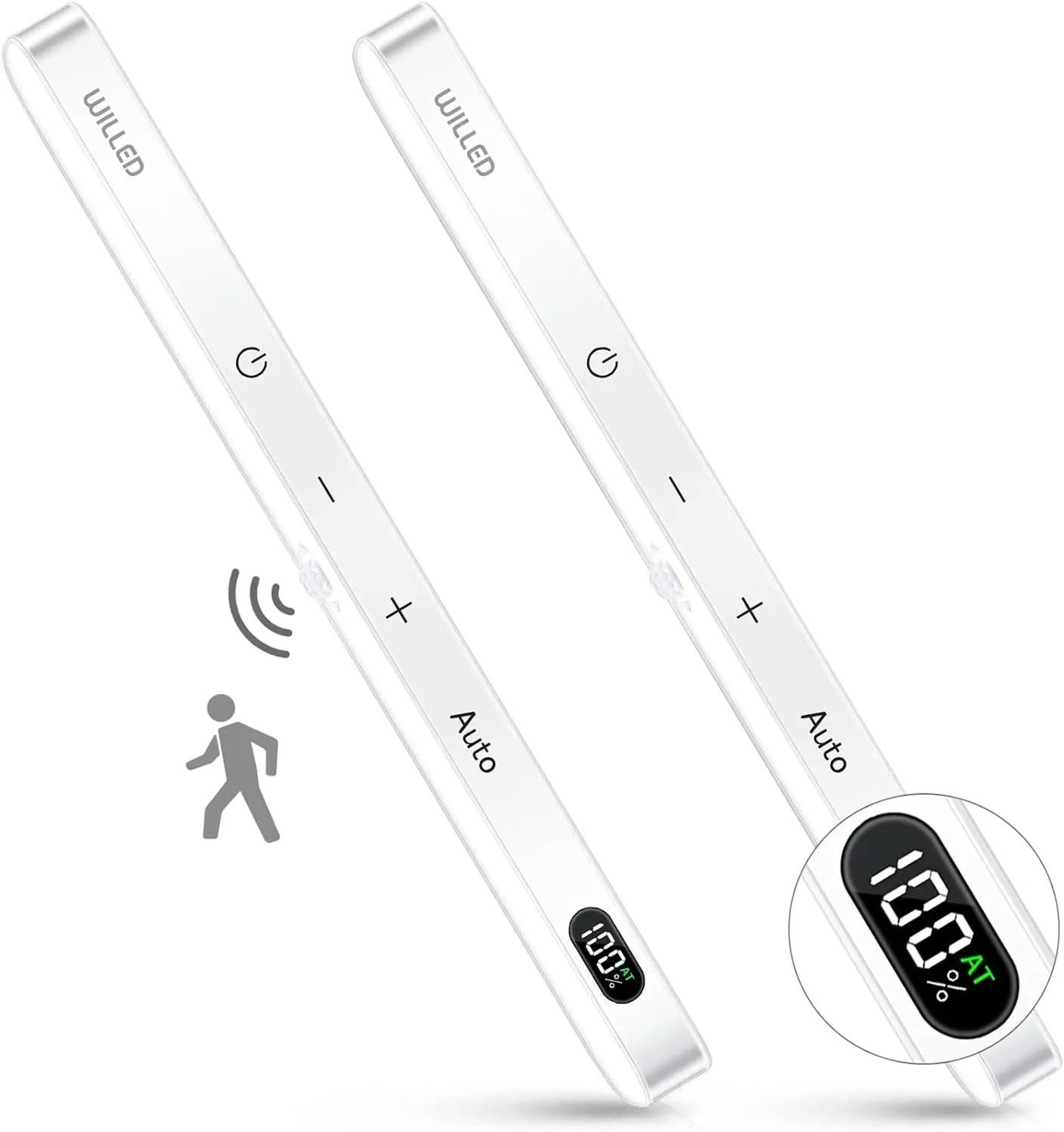 Cordless Motion Sensor LED Cabinet Light Bar Battery Display Touch Night Light 7