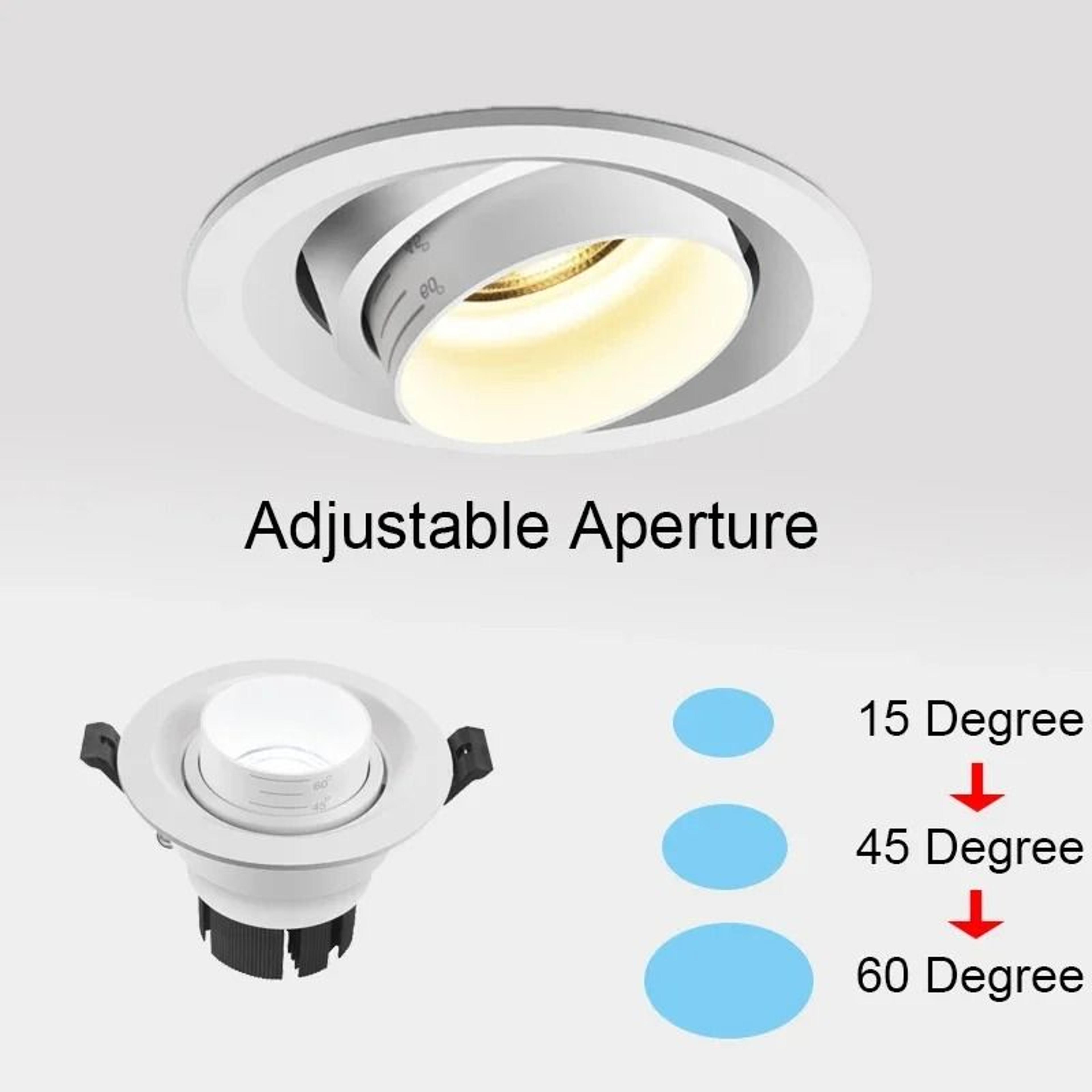 Recessed Ceiling Downlight Frame Anti Glare Spotlight Housing Architectural Trim 4