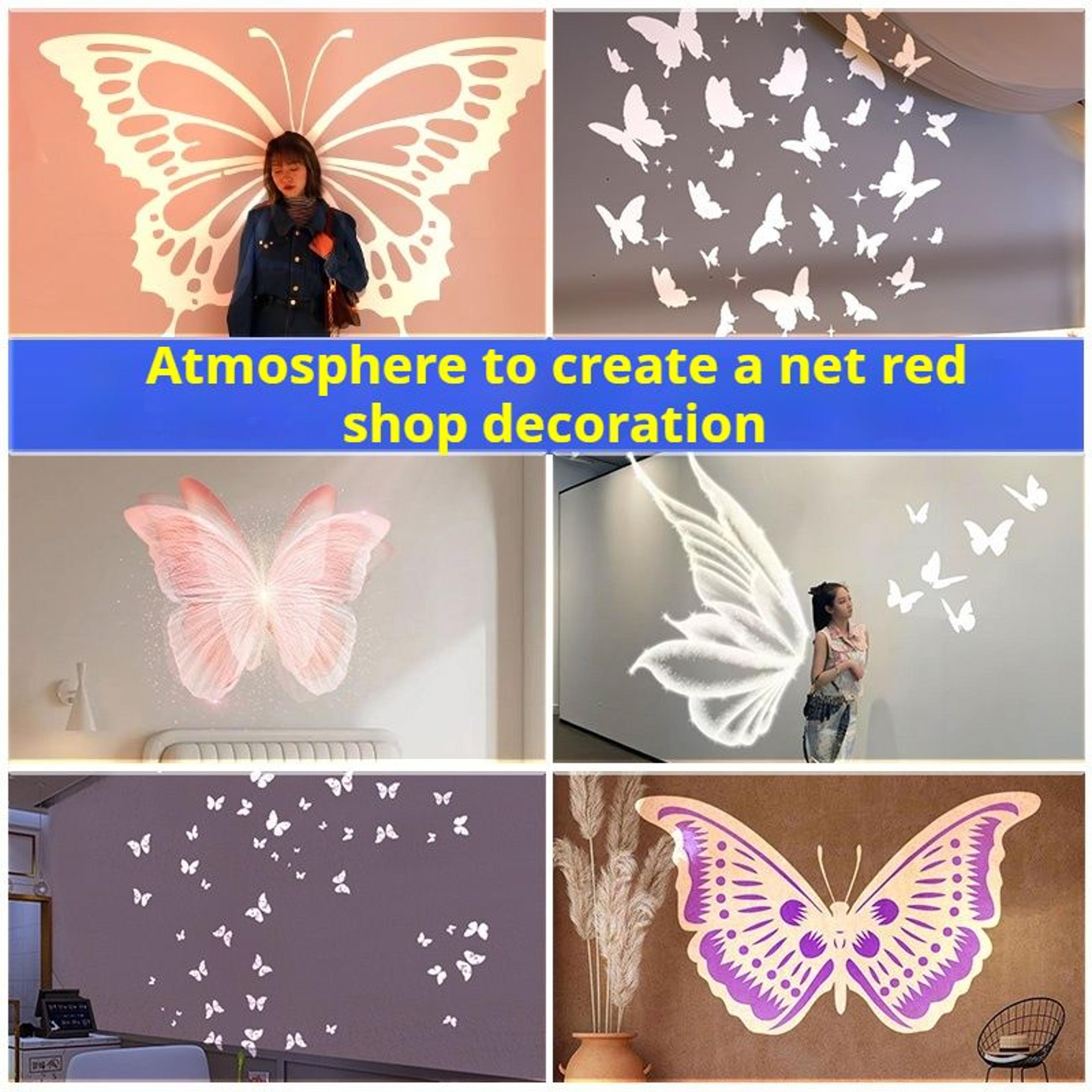 dream butterfly animation projector lamp decorative pattern spotlight creative ambient luminaire