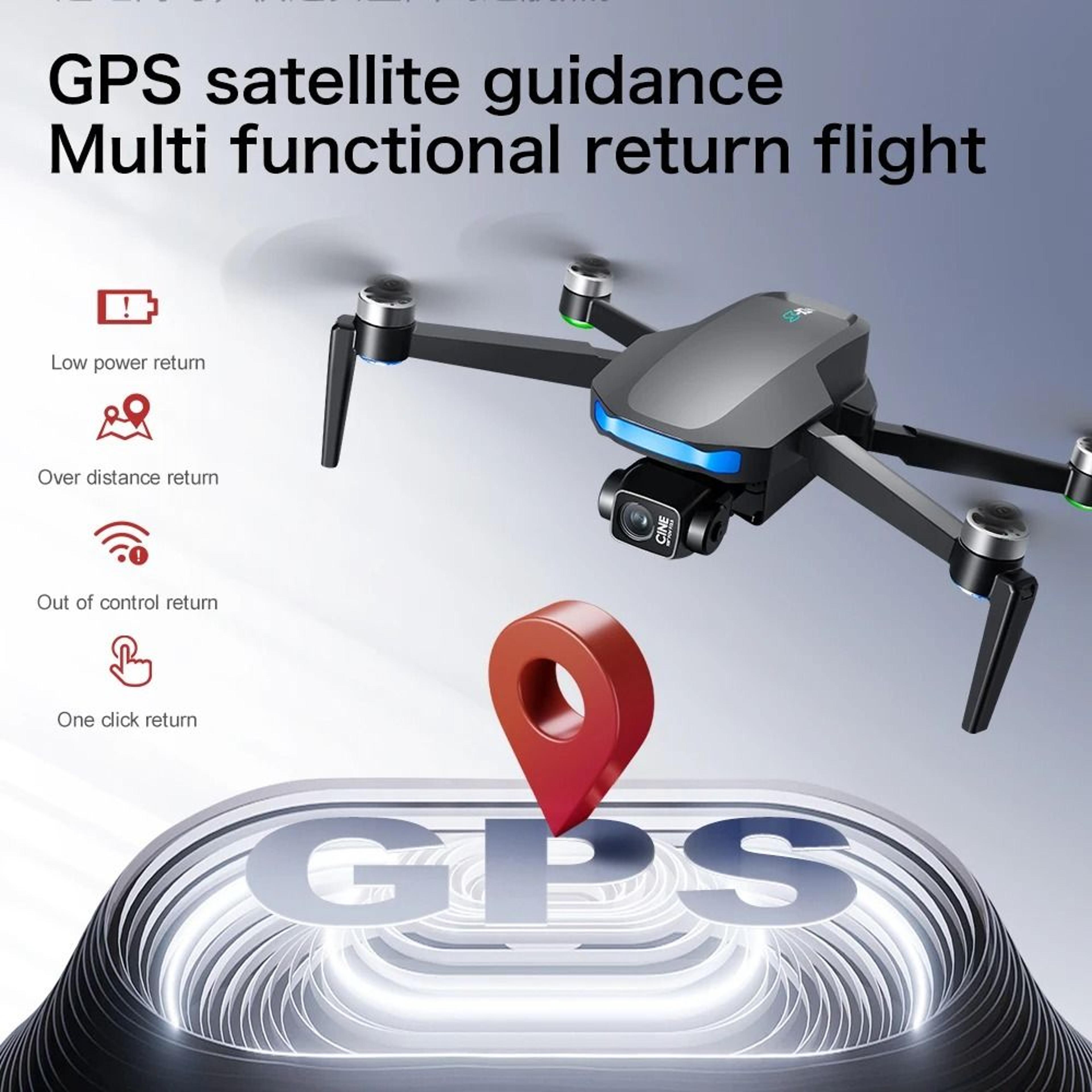 Brushless GPS Drone 4K Camera 3 Axis Gimbal Large Screen Remote Aerial Quadcopter 2