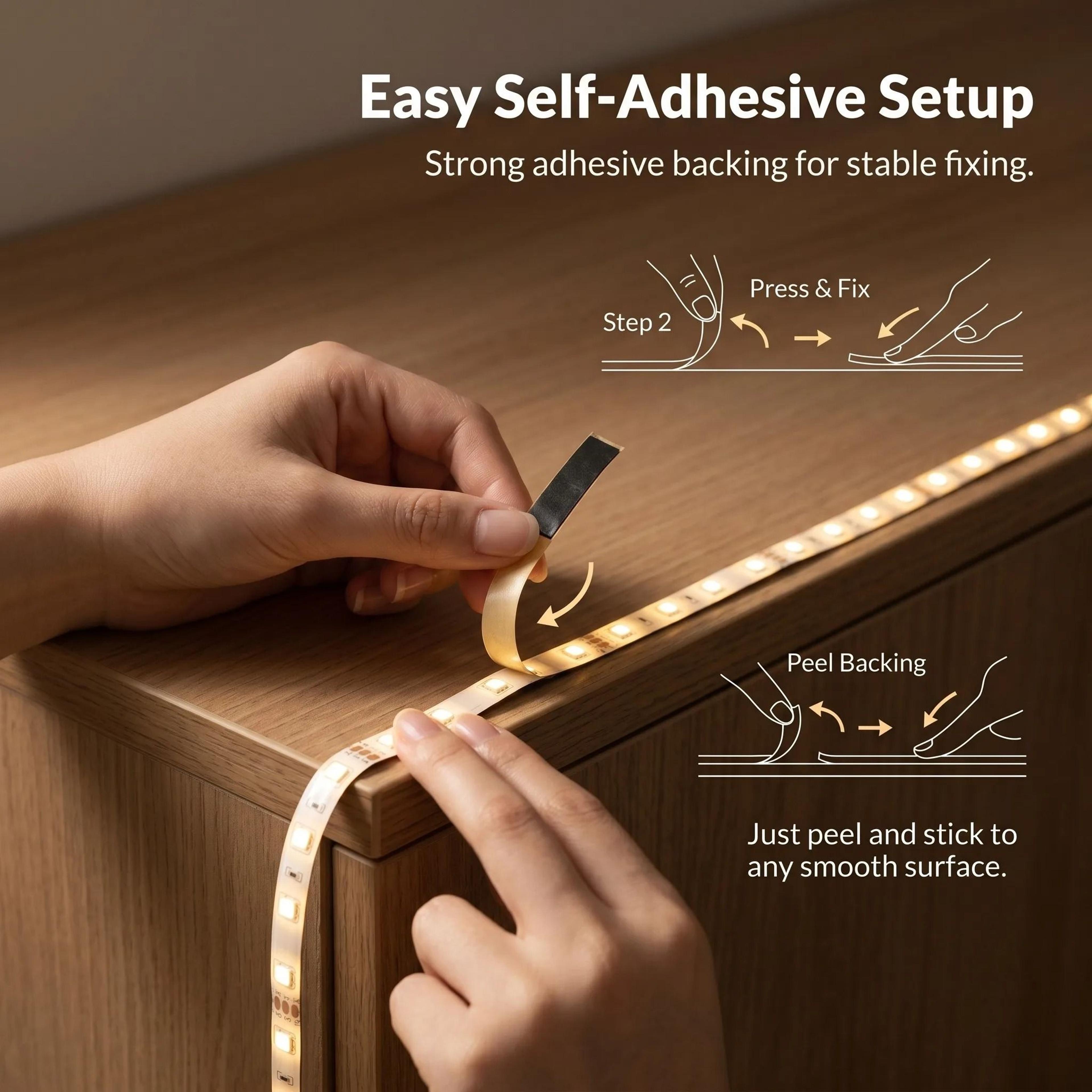 USB LED Strip Lights 5M 164 Ft Waterproof Ambient Backlight Ribbon Tape Room Decor 4