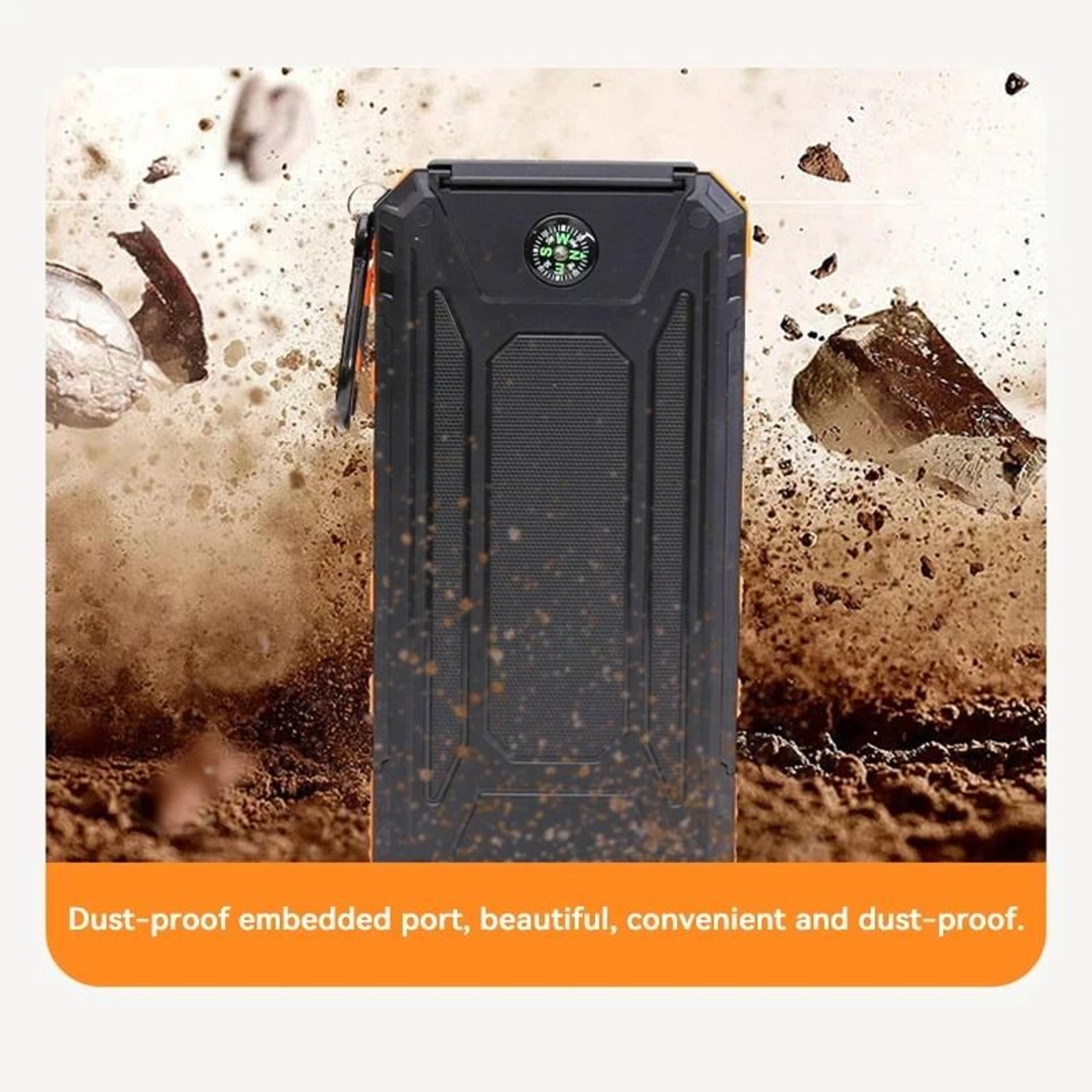 High Capacity Solar Power Bank Fast Charging Waterproof External Battery Backup 1