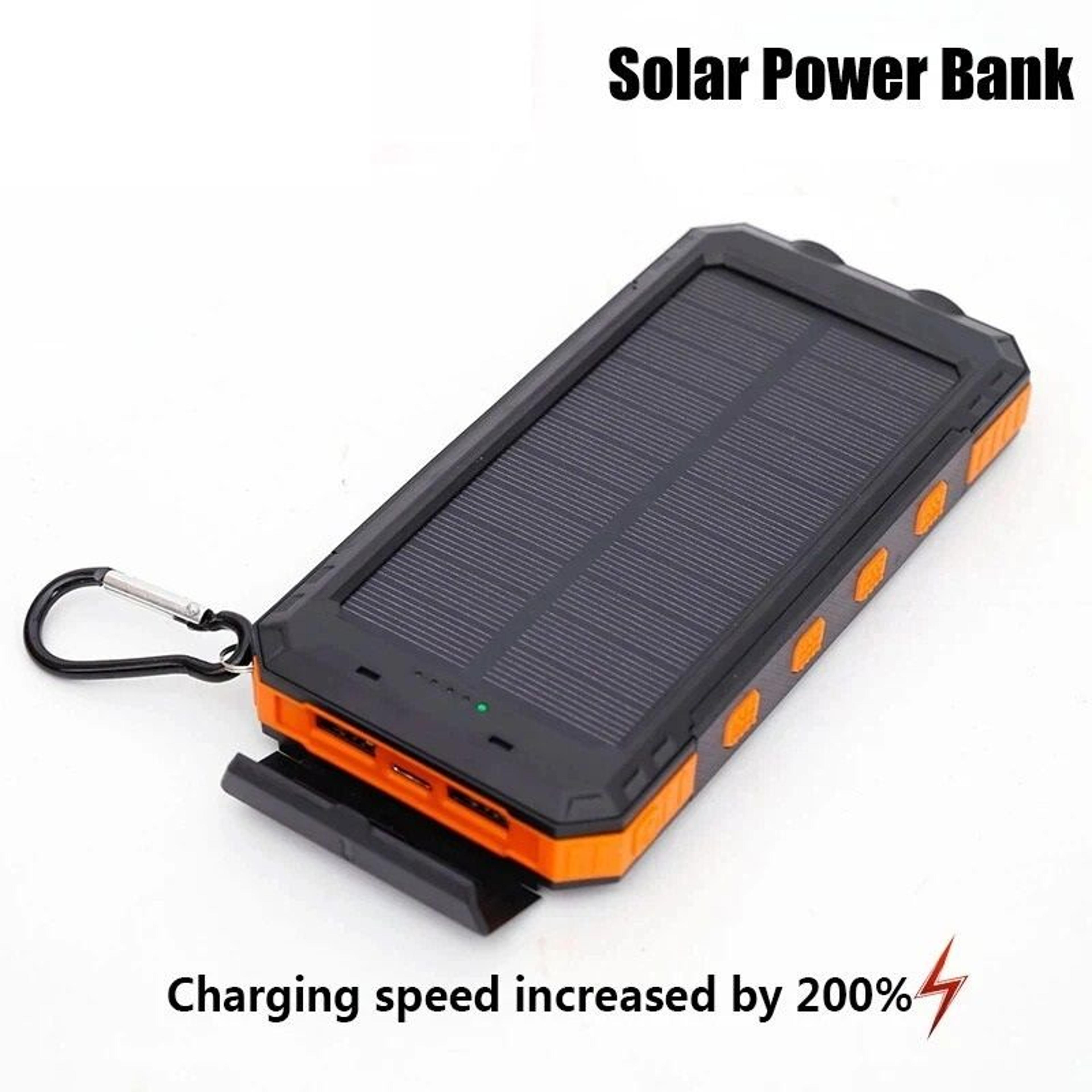 High Capacity Solar Power Bank Fast Charging Waterproof External Battery Backup 6