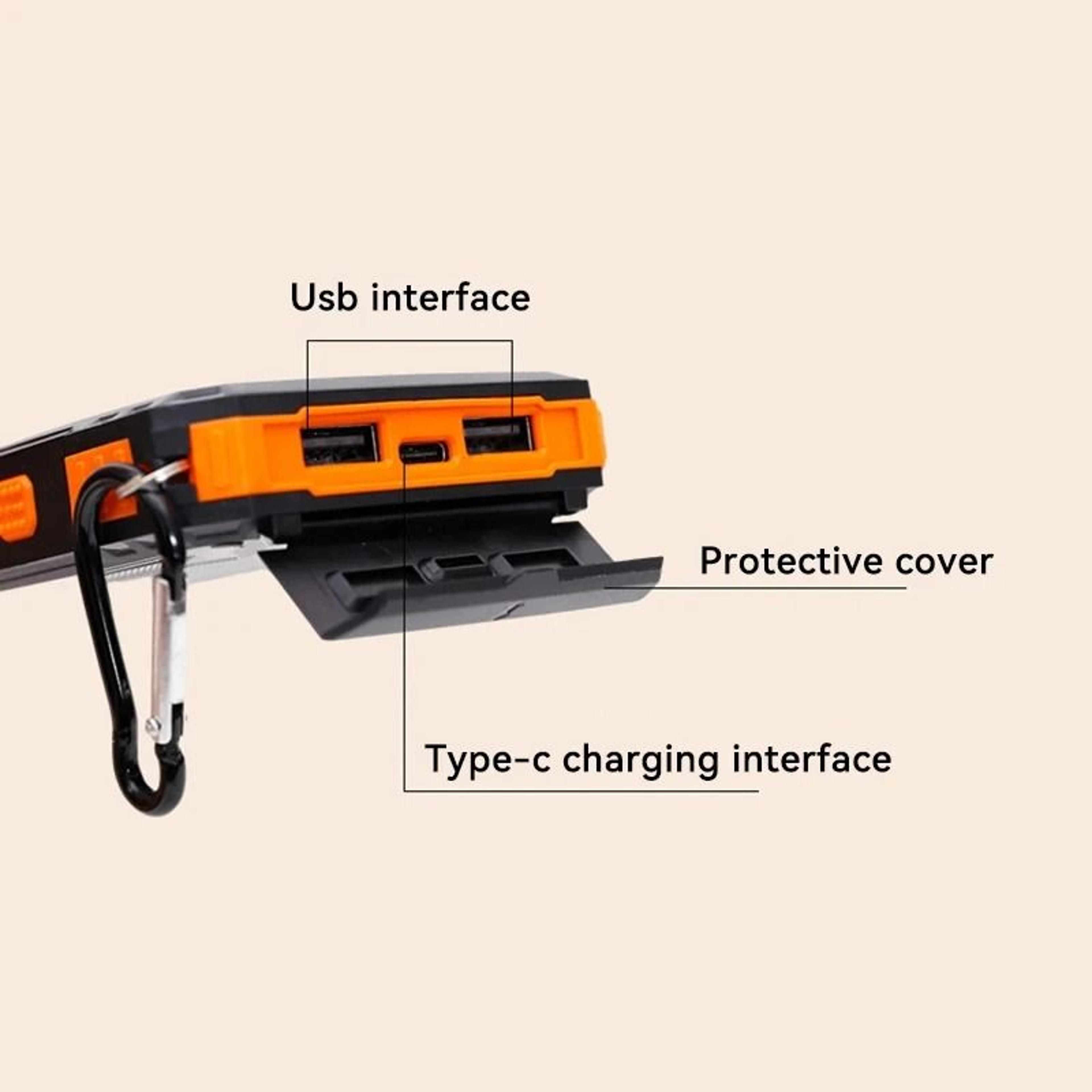 High Capacity Solar Power Bank Fast Charging Waterproof External Battery Backup 3