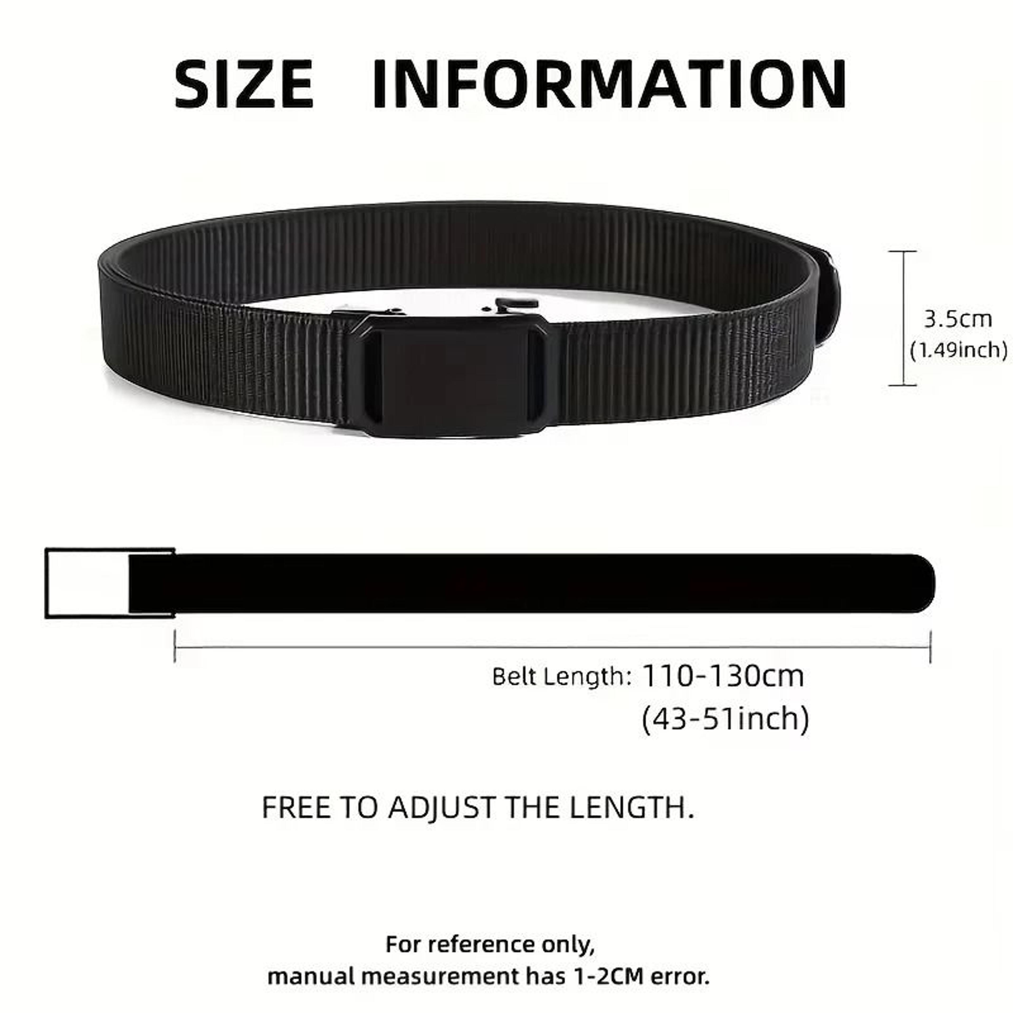 Heavy Duty Canvas Tactical Waist Belt Automatic Lock Buckle Outdoor Workwear Strap 2