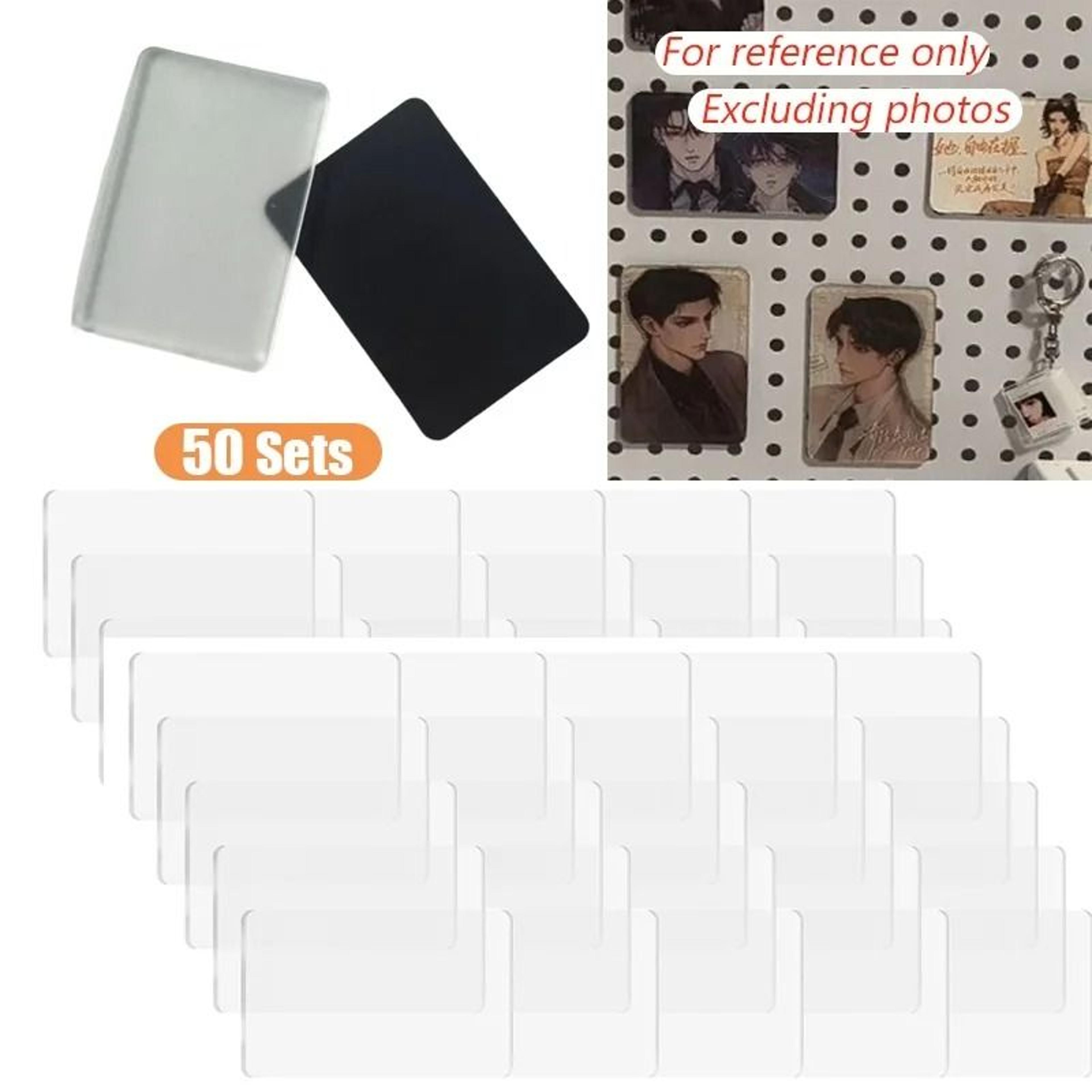 Clear Acrylic Rectangle DIY Refrigerator Magnet Blanks Custom Photo Frame Keepsake Set 4