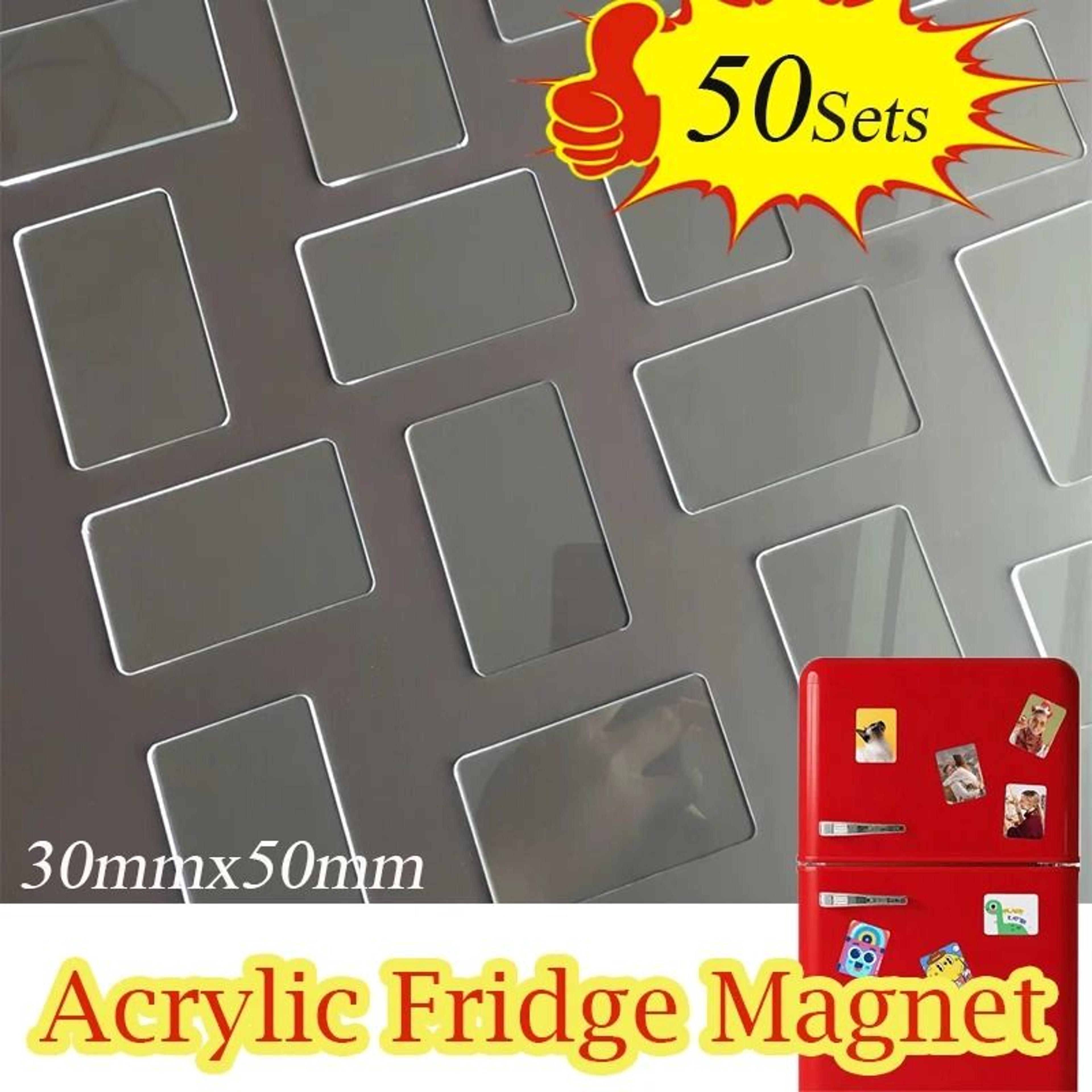 clear acrylic rectangle diy refrigerator magnet blanks custom photo frame keepsake set