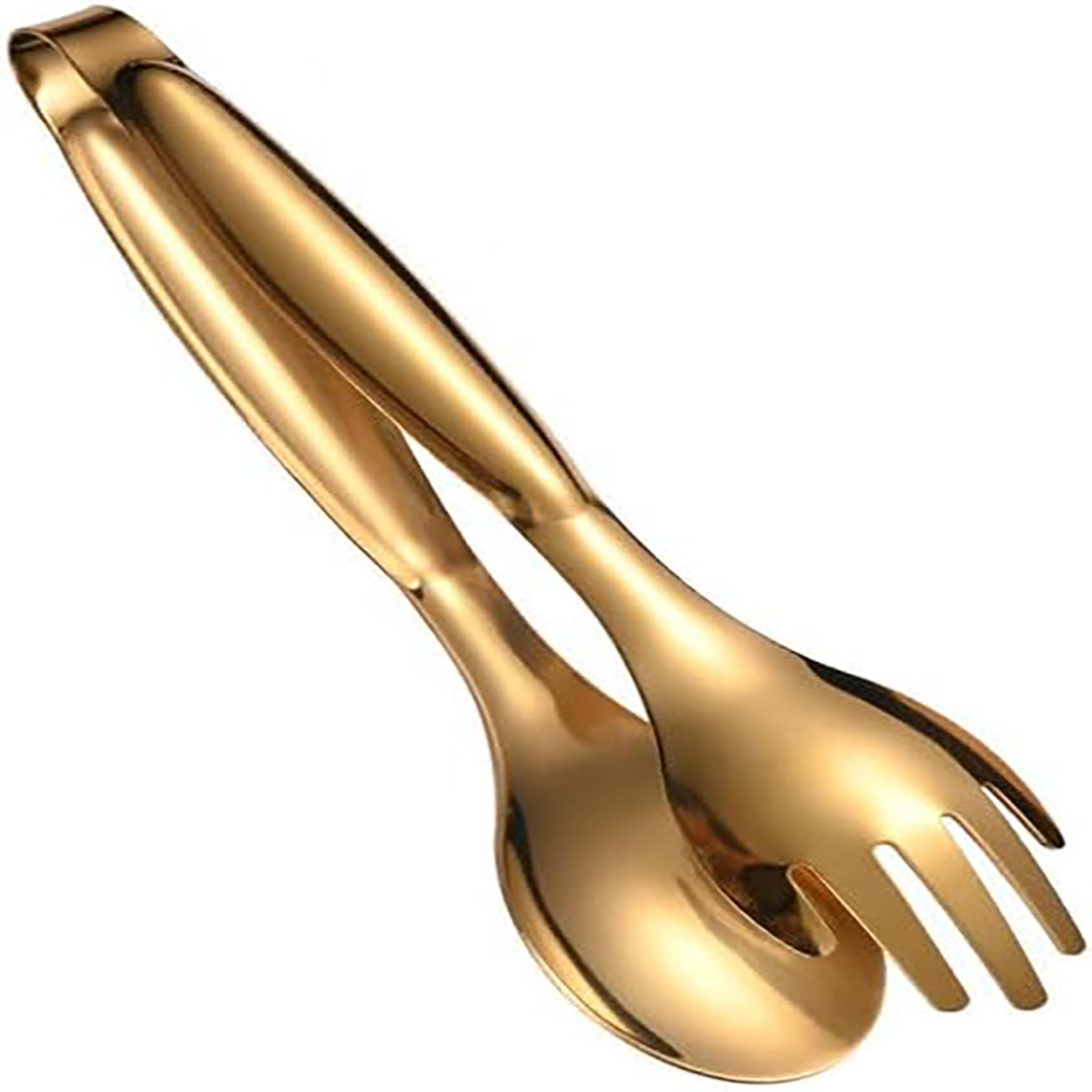 gold stainless steel food tongs for cooking bbq and servingss