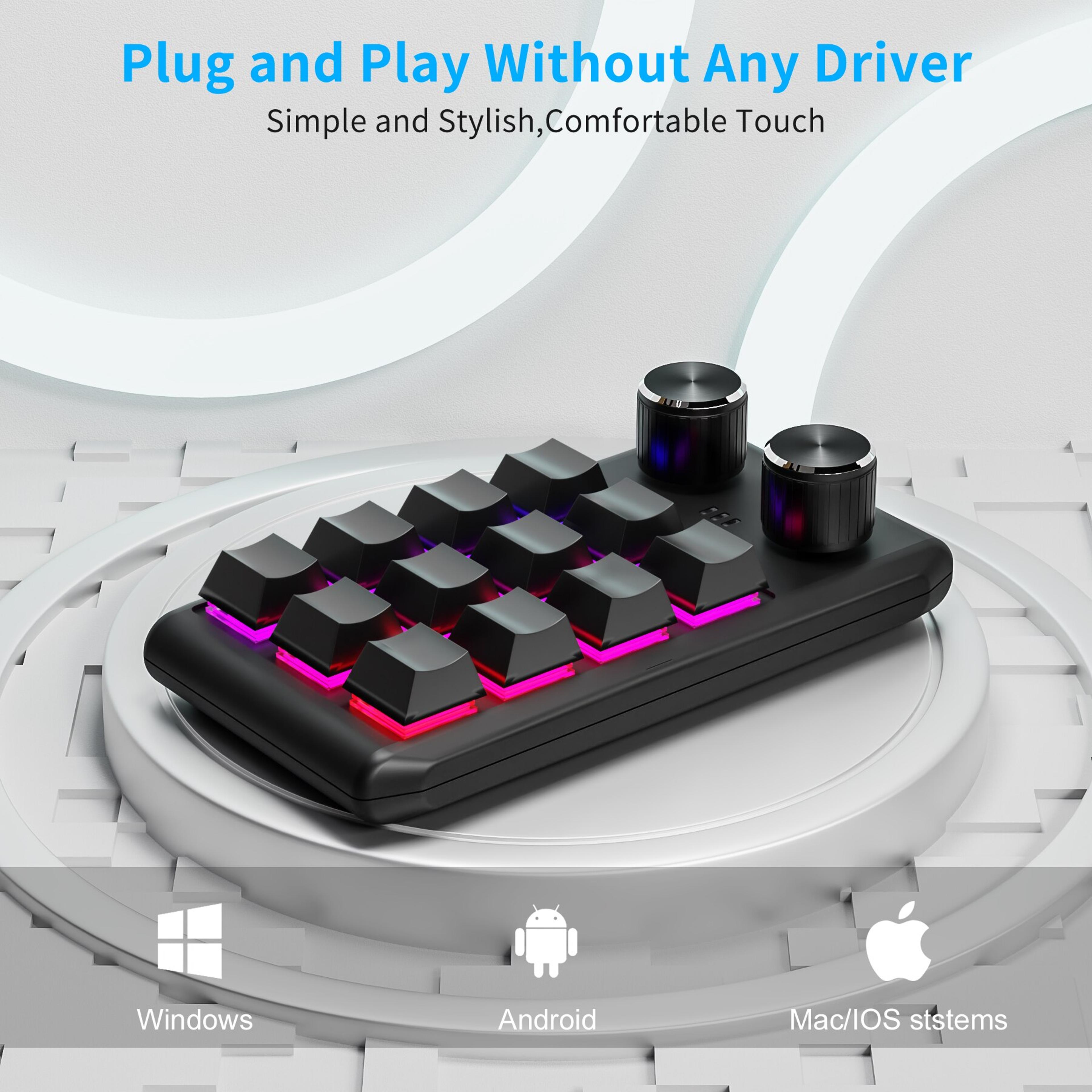 Key Programmable Macropad With Bluetooth RGB And Dual Knobs 2