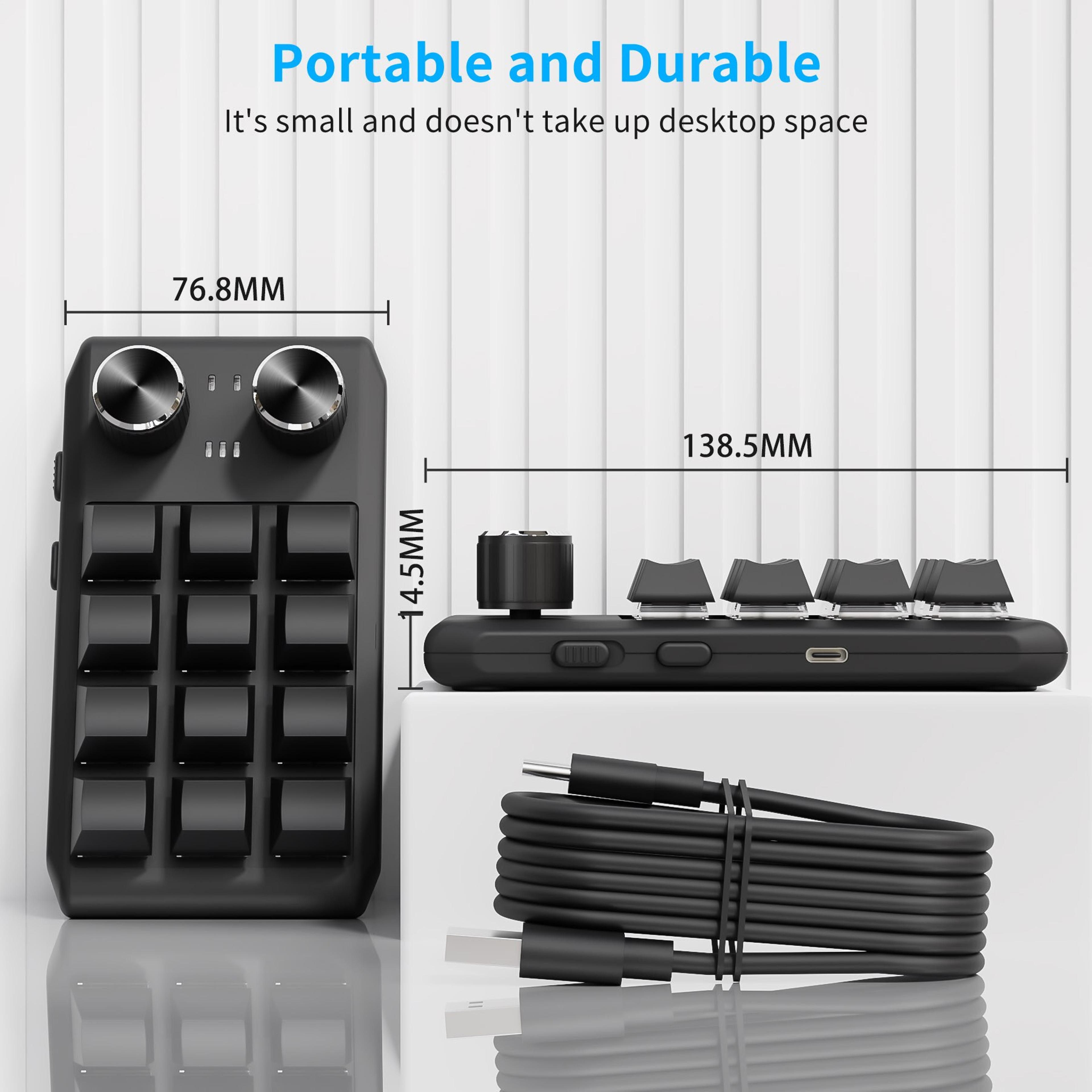 Key Programmable Macropad With Bluetooth RGB And Dual Knobs 5