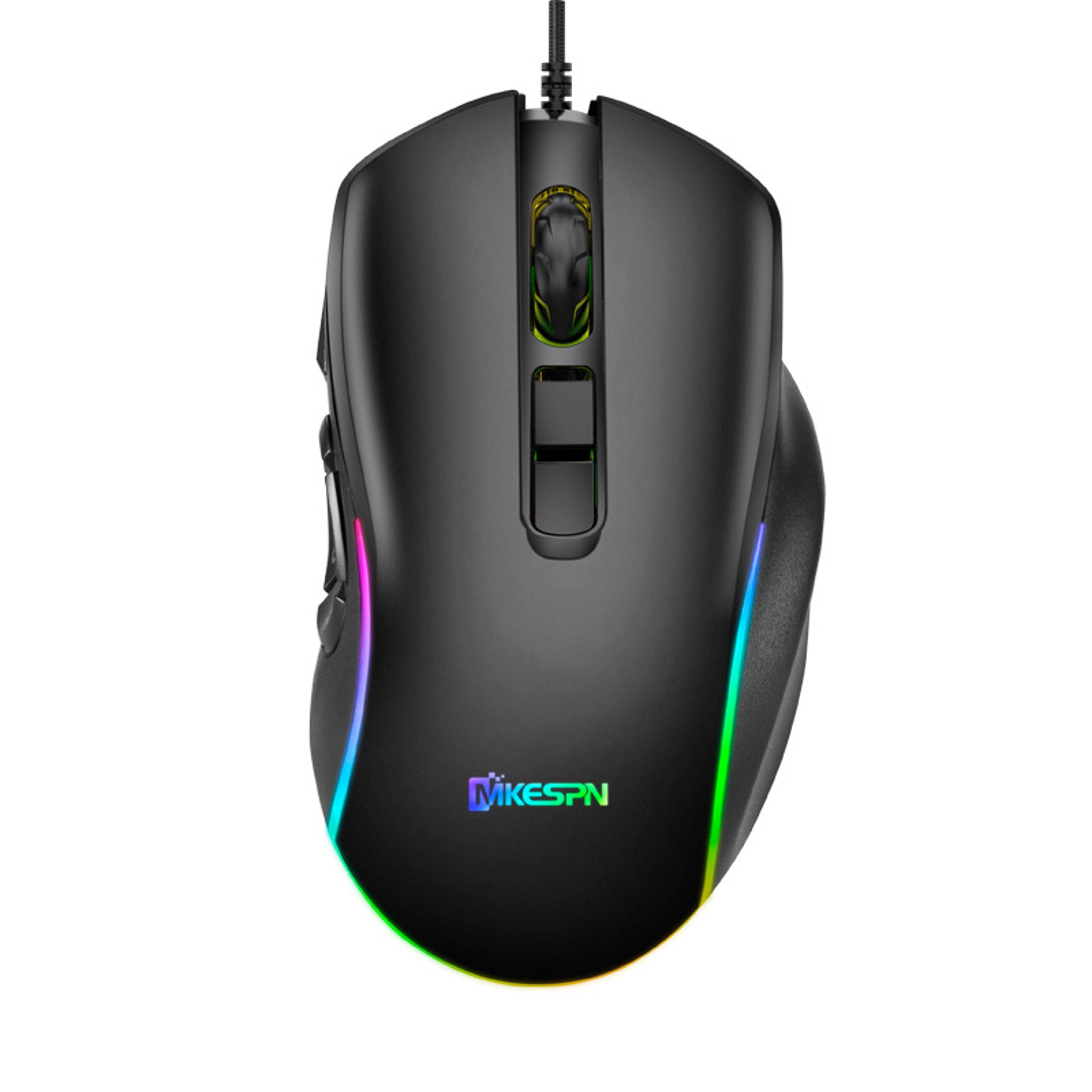 rgb wired gaming mouse with programmable buttons and adjustable dpi control