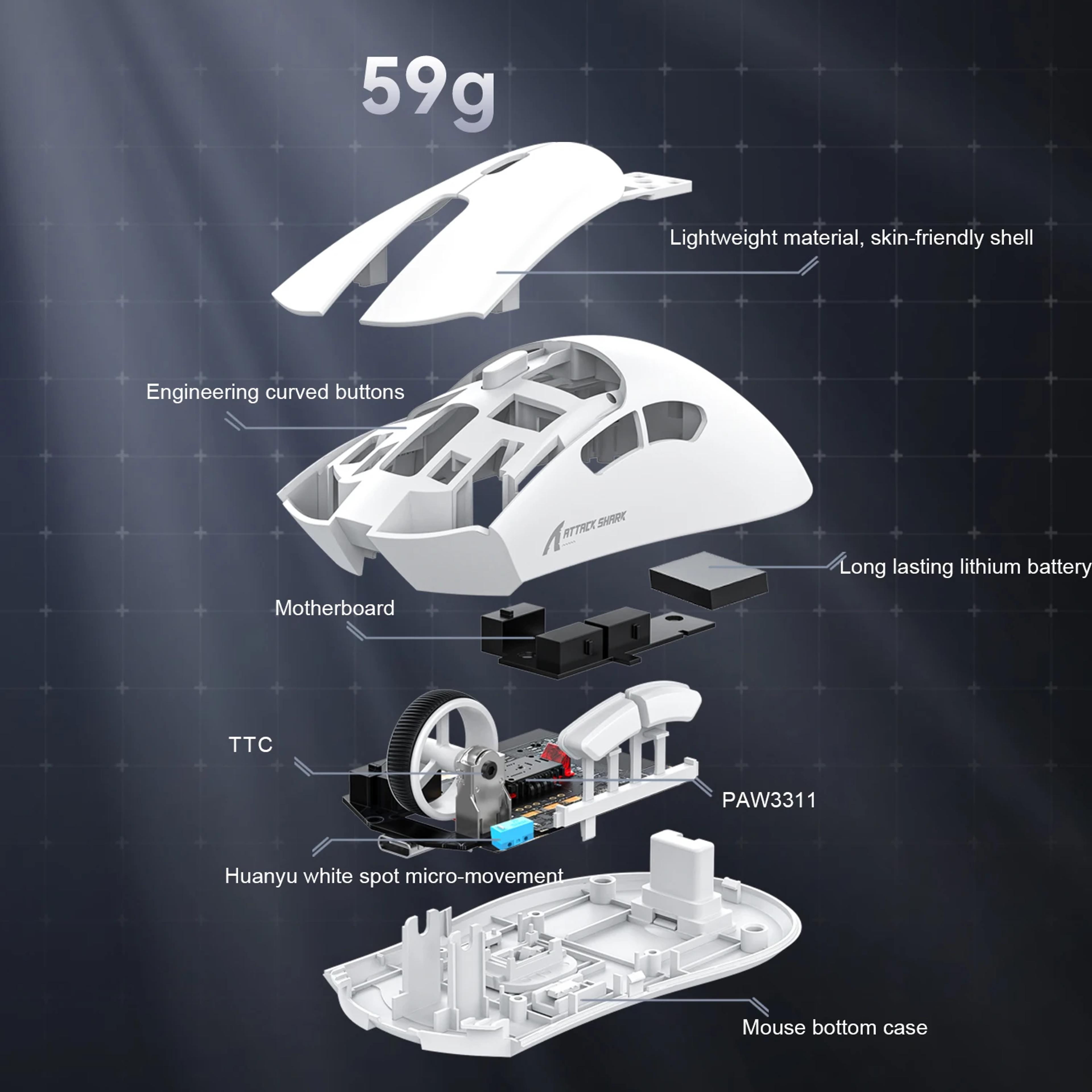 Lightweight Wireless Gaming Mouse DPI Tri Modes 7