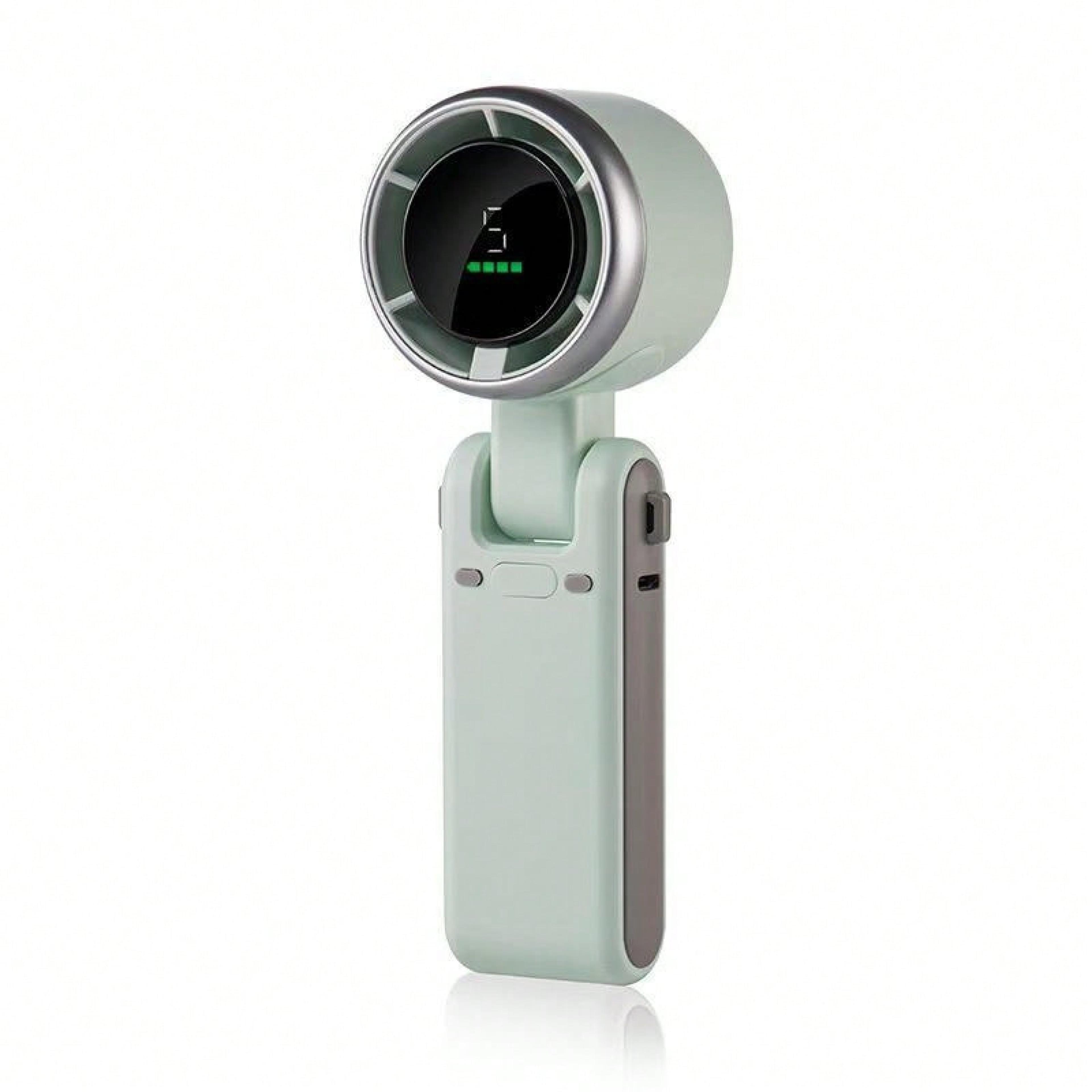 speed rechargeable handheld fan with battery and led display